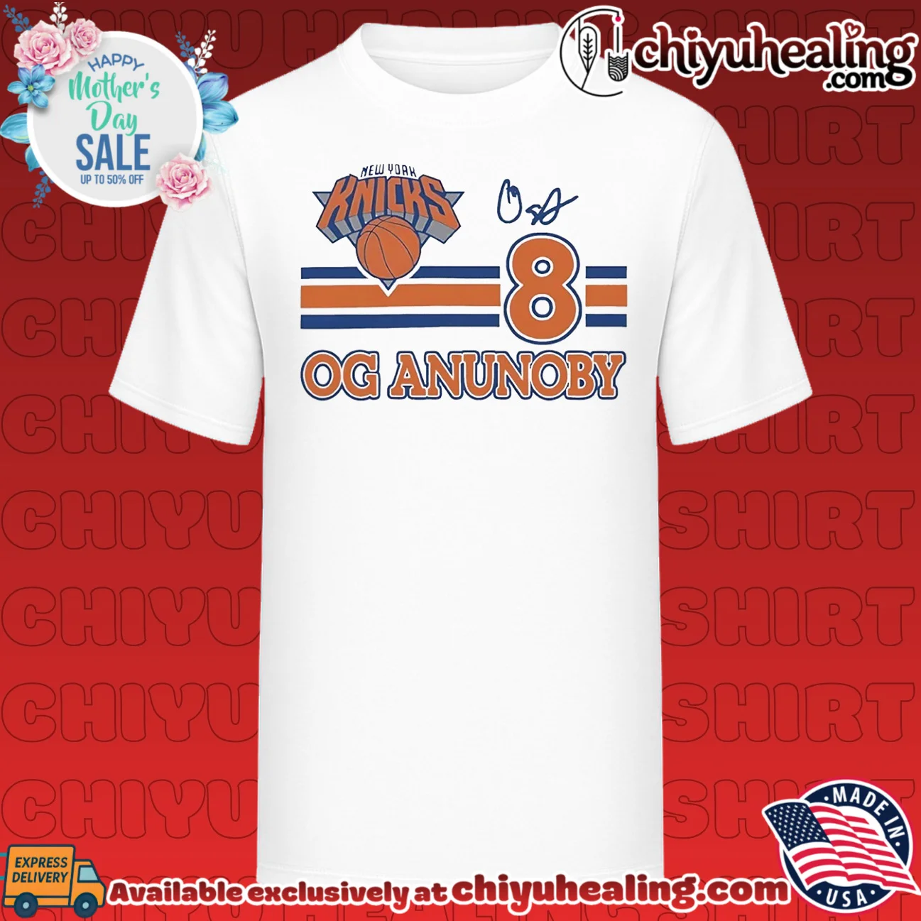 New York Knicks OG Anunoby team logo signature