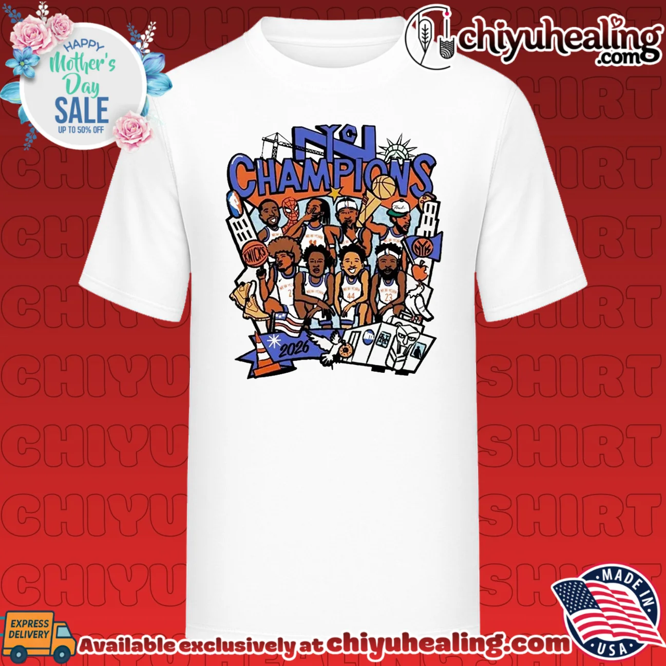 New York Knicks rookiesigns NYC Champions caricature paint