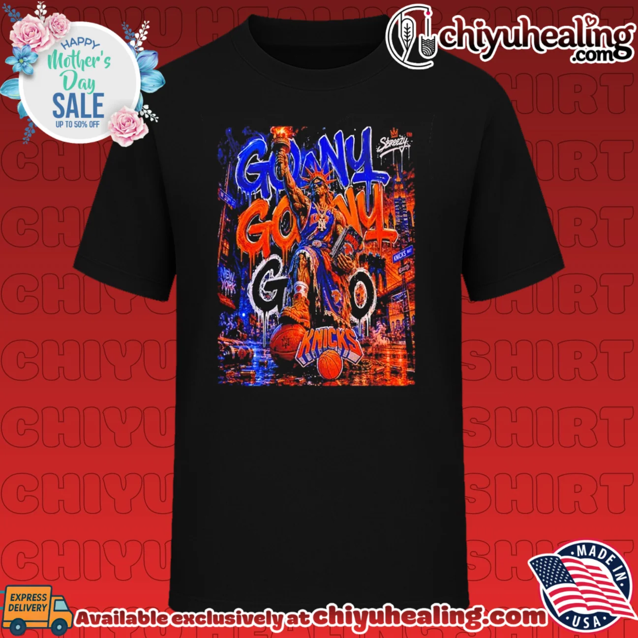 New York Knicks Statue of Liberty illustration