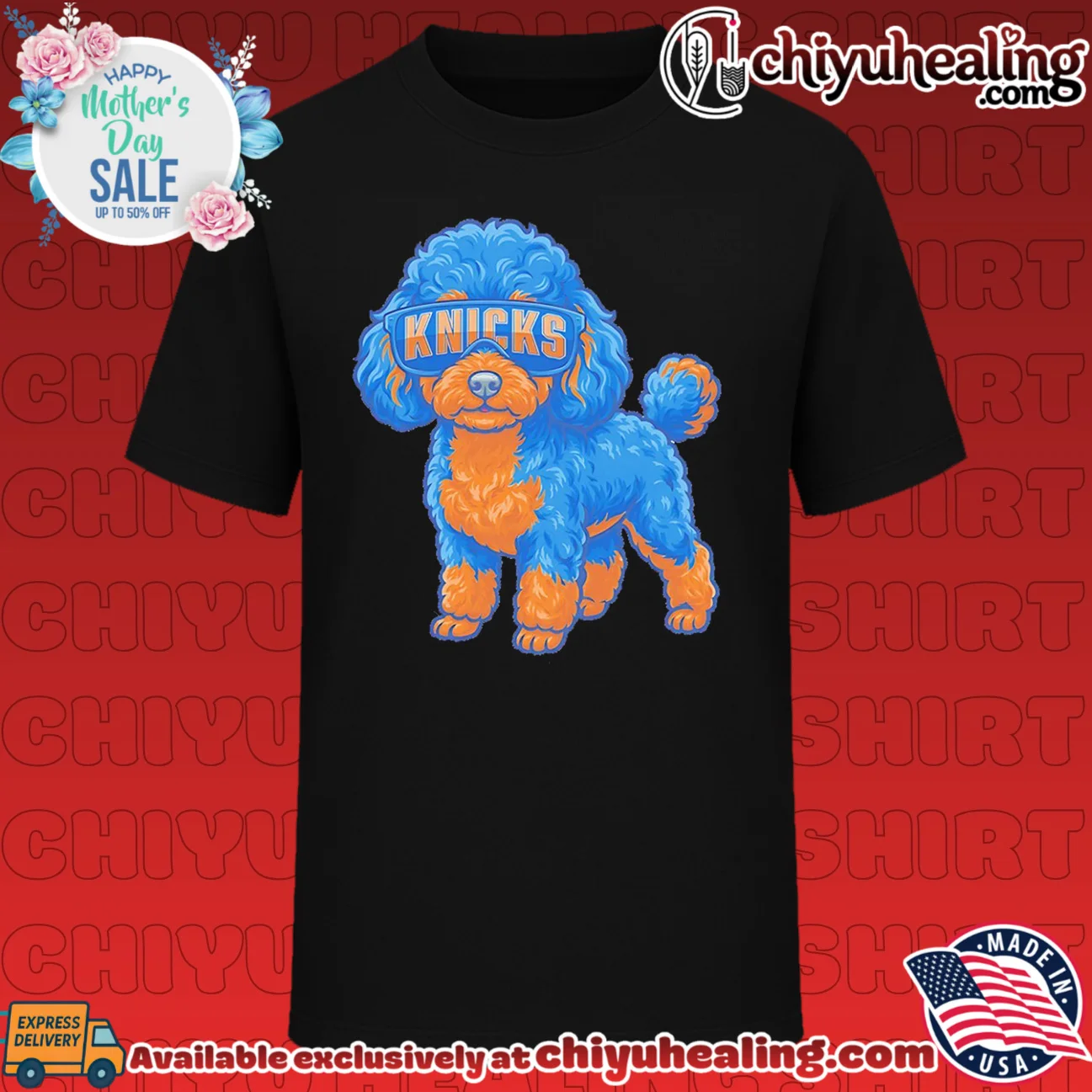 New York Knicks Teacup Poodle cartoon