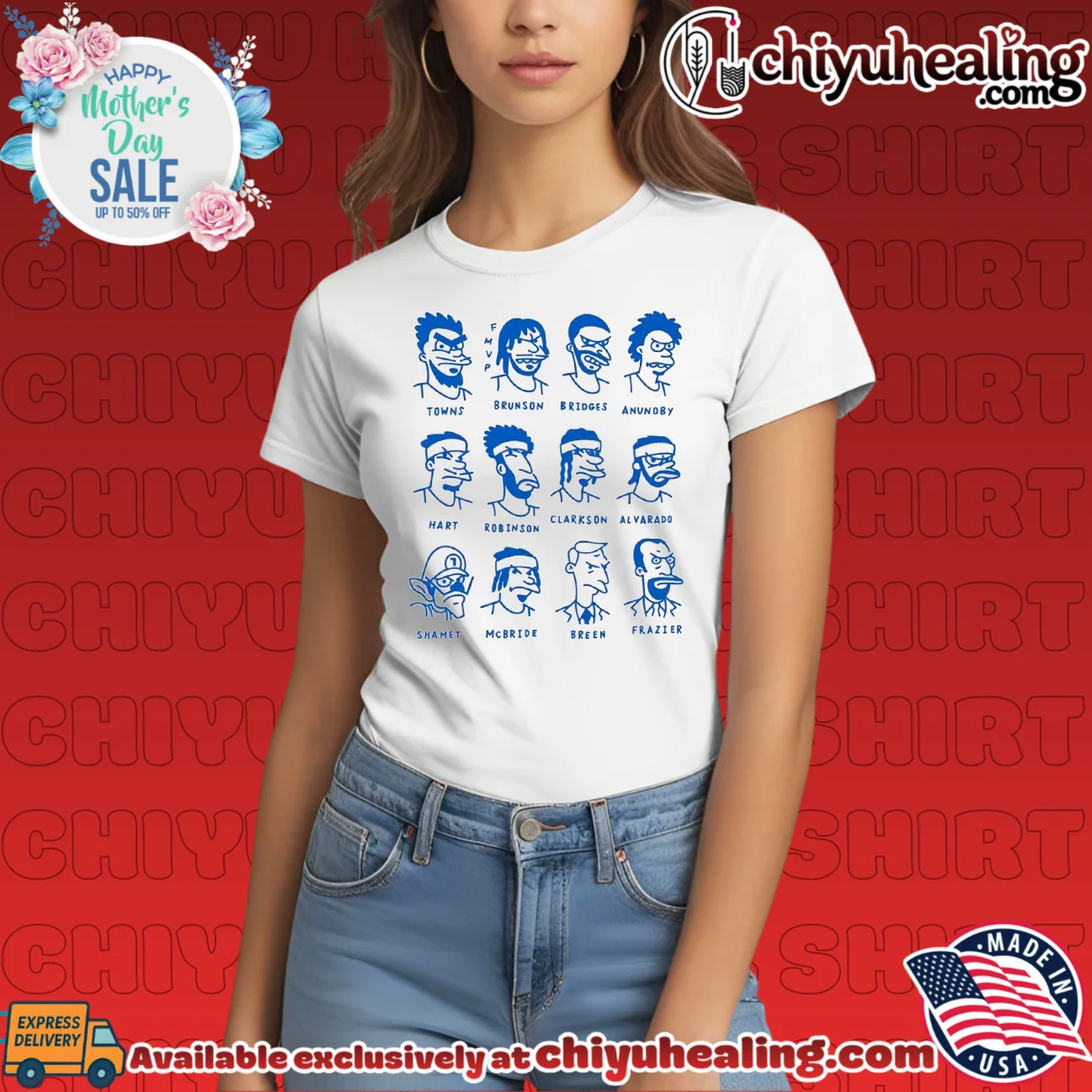 New York Knicks team of destiny cartoon roster shirt & hoodie New York Knicks team of destiny cartoon roster