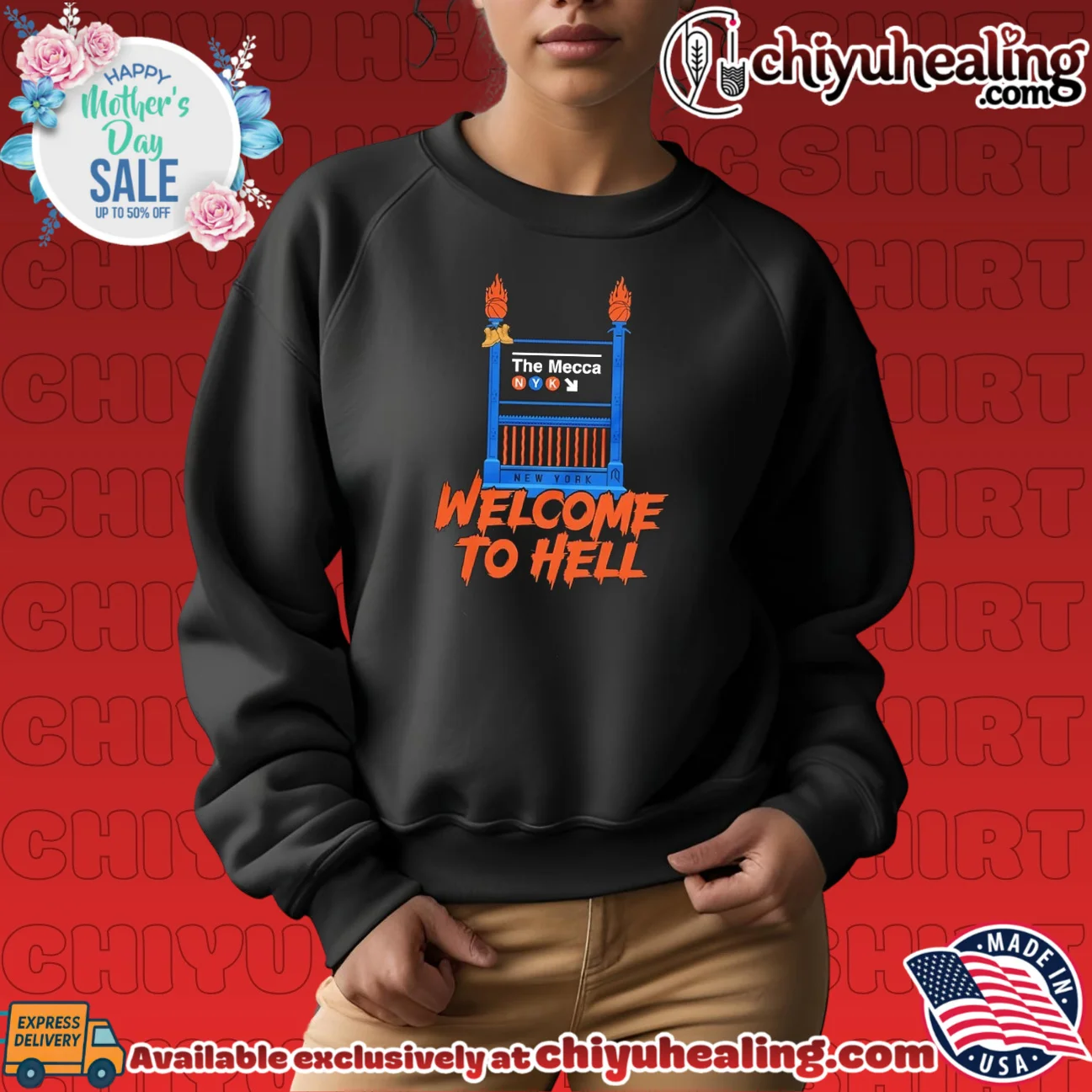 New York Knicks The Mecca welcome to hell graphic viral shirt & hoodie - Perfect Fan Gift New York Knicks The Mecca welcome to hell graphic