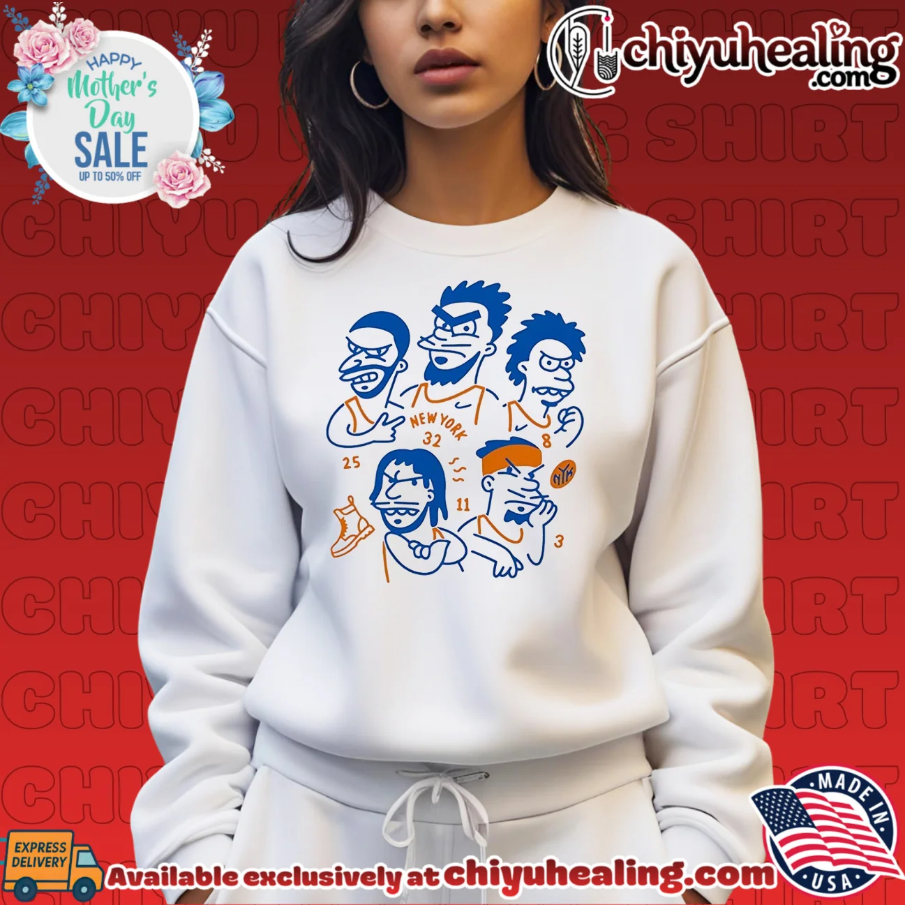 New York Knicks The Simpsons team members cartoon style statement shirt & hoodie - The Fan Collection New York Knicks The Simpsons team members cartoon style