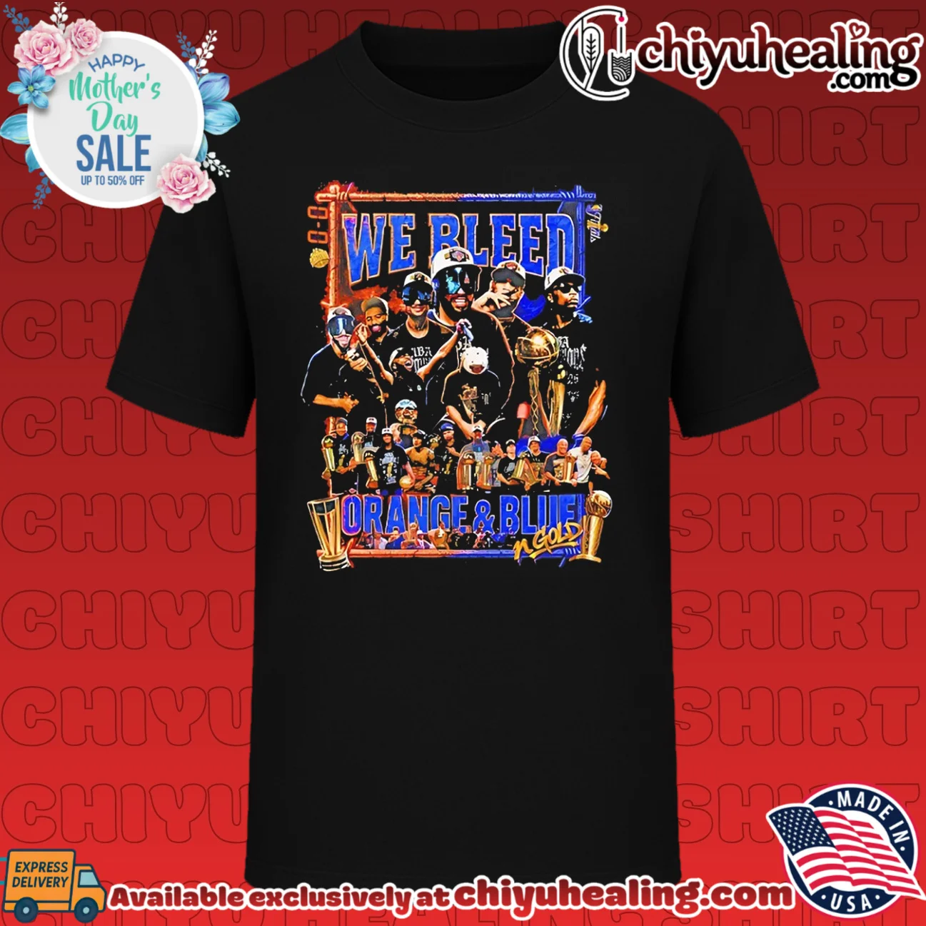 New York Knicks we bleed orange and blue and gold vintage shirt & hoodie