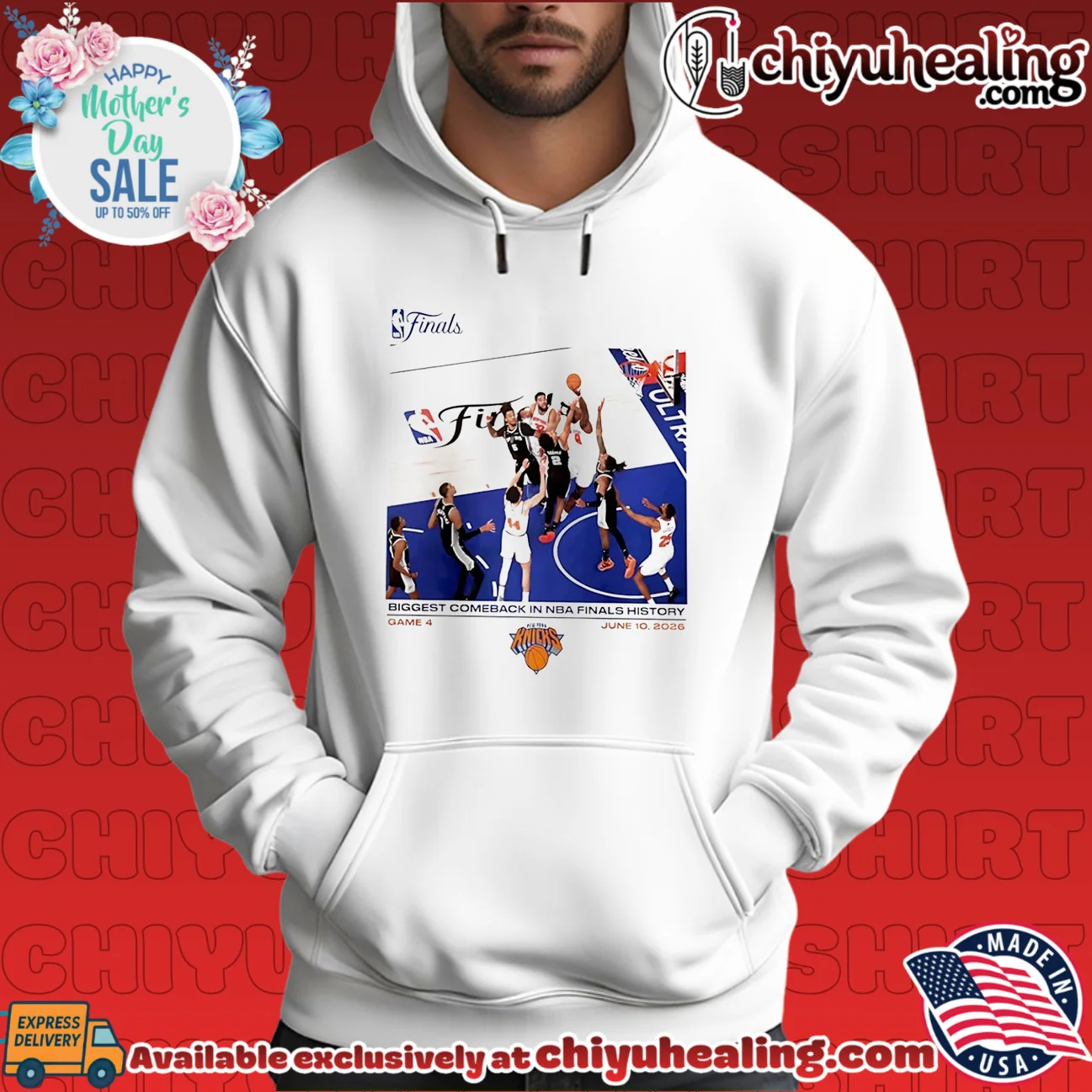 New York Knicks White 2026 NBA Finals Biggest Comeback OG Game Winner retro shirt & hoodie - The Fan Collection New York Knicks White 2026 NBA Finals Biggest Comeback OG Game Winner retro shirt & hoodie - The Fan Collection