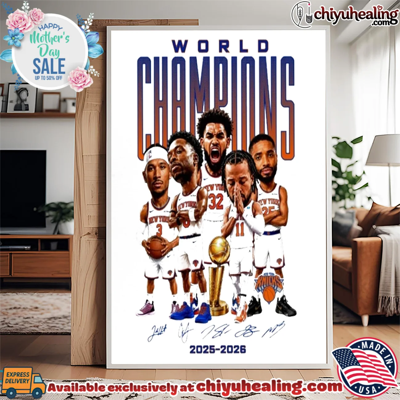 New York Knicks World Champions 2025-2026 signatures caricature original shirt & hoodie | Gift Idea 2026 New York Knicks World Champions 2025-2026 signatures caricature