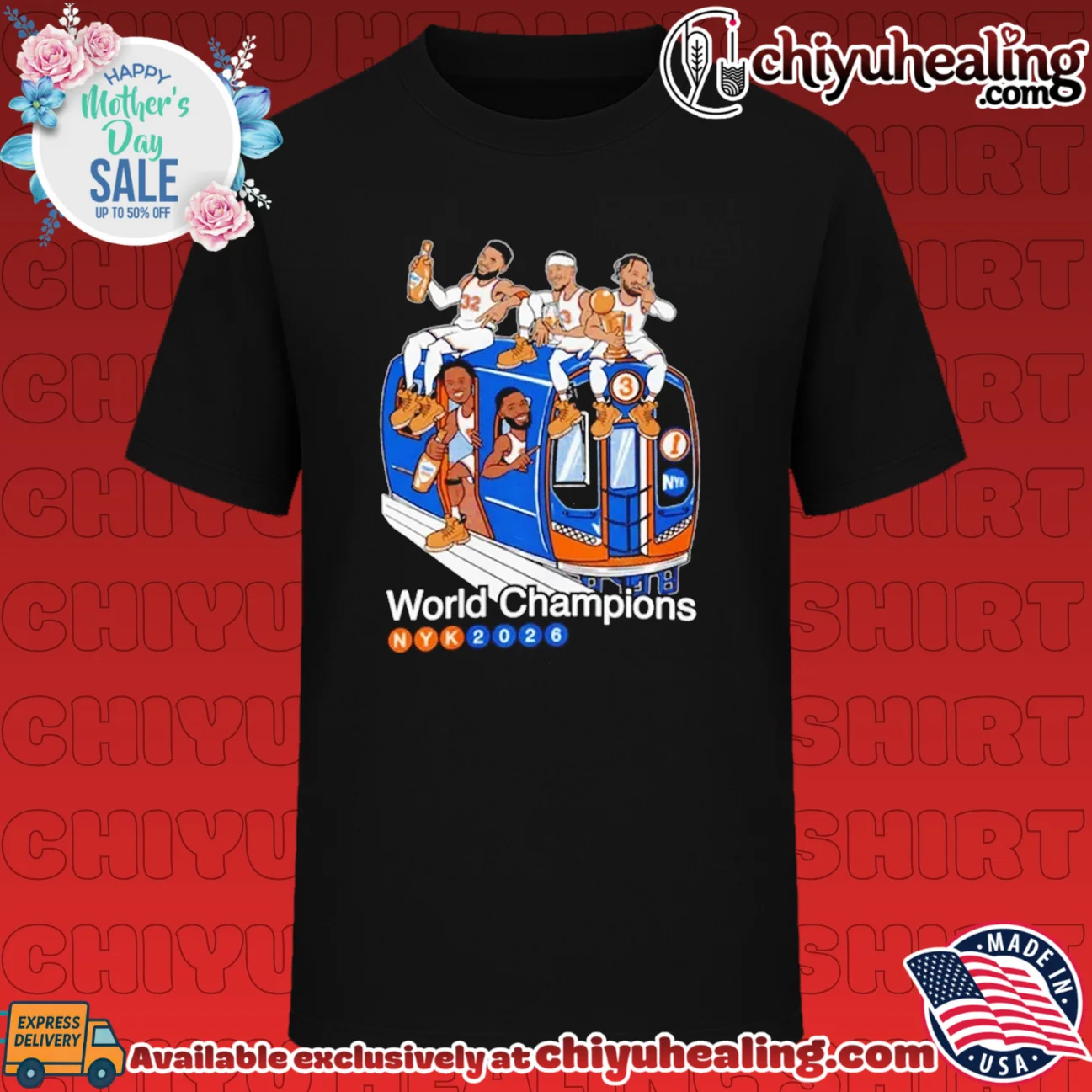 New York Knicks World Champions 2026 NYK train caricature elite shirt & hoodie - Everyday Fit