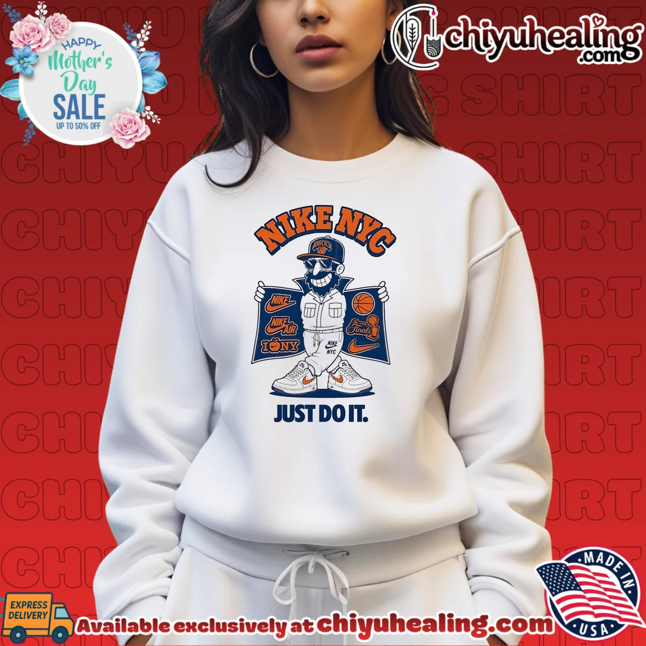 New York Knicks x Nike just do it bespoke shirt & hoodie | Iconic Look New York Knicks x Nike just do it