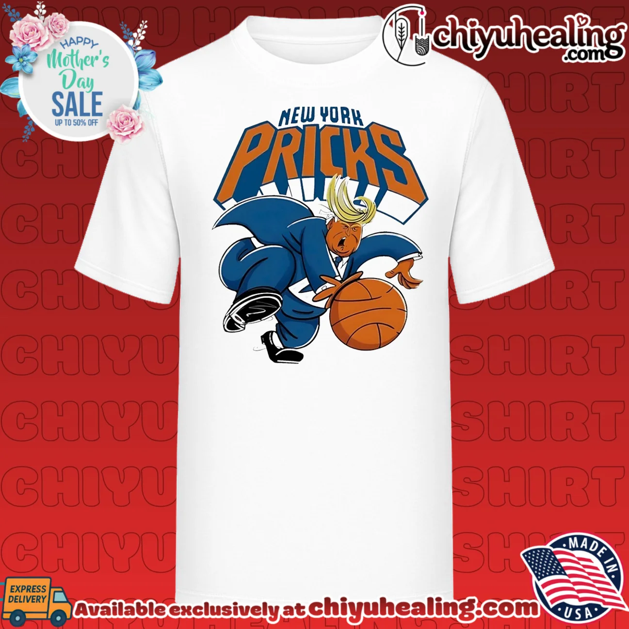 New York Pricks Trump Basketball illustration