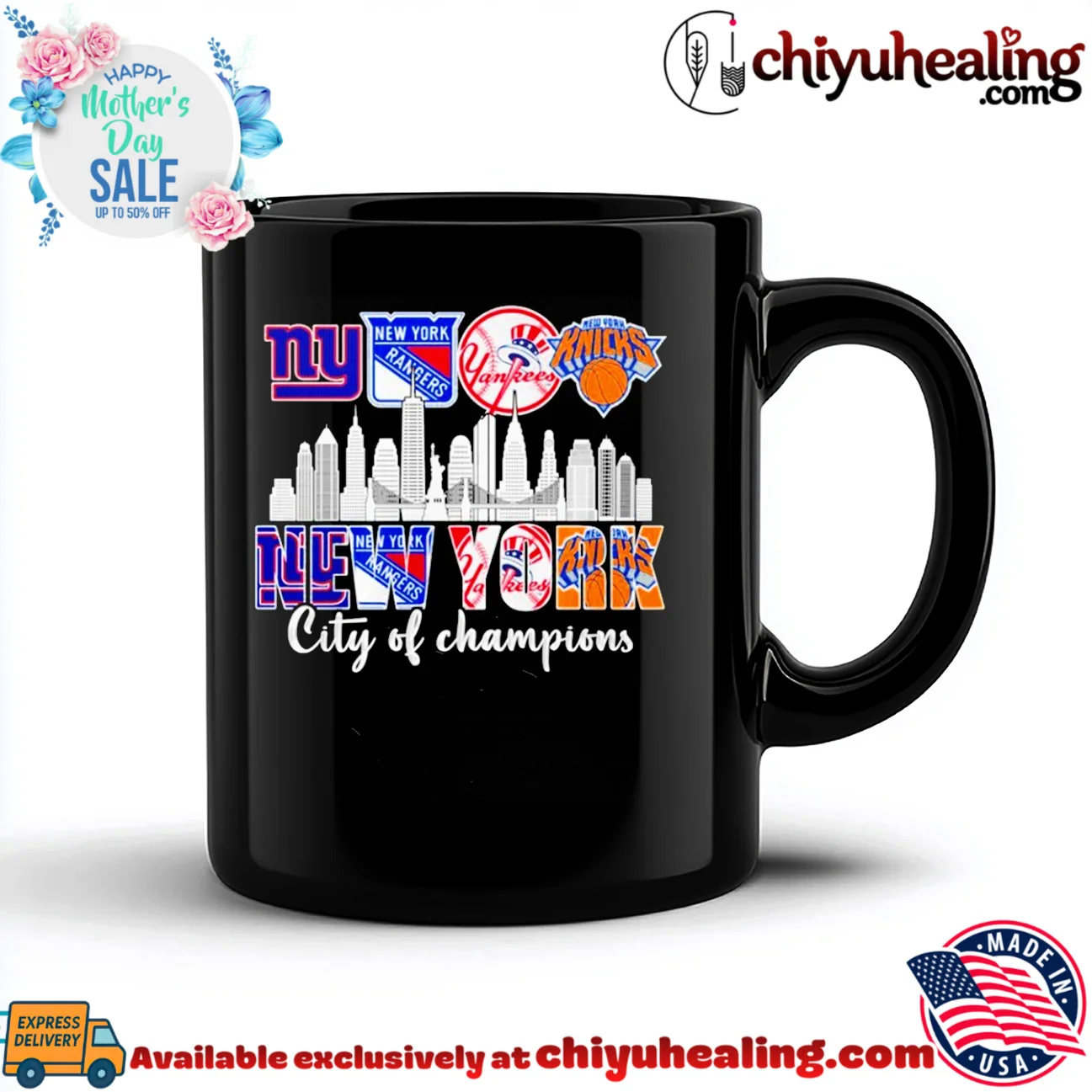 New York Sports City of Champions skyline statement shirt & hoodie | Exclusive Fan Gear New York Sports City of Champions skyline
