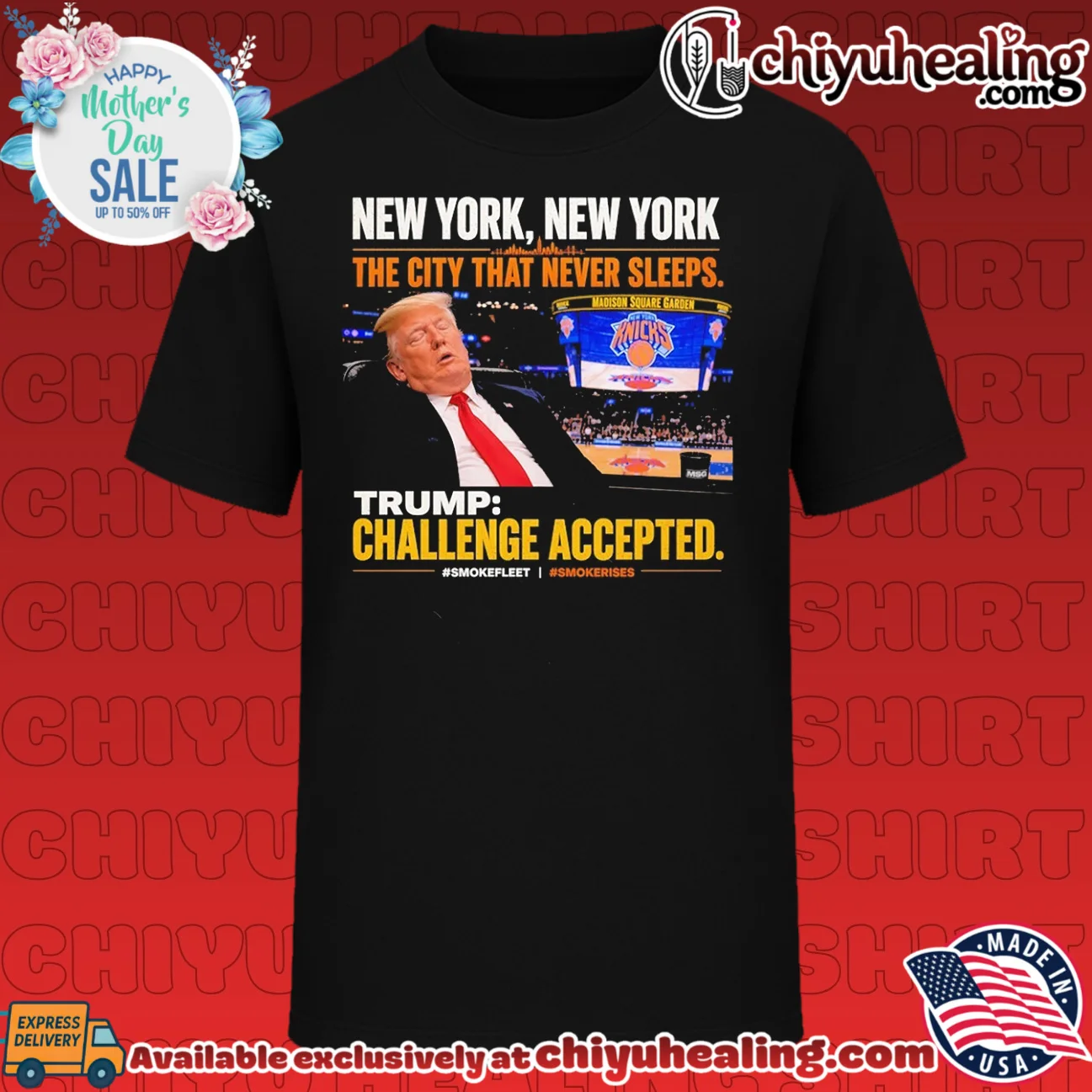 New York the city that never sleeps Trump challenge accepted retro