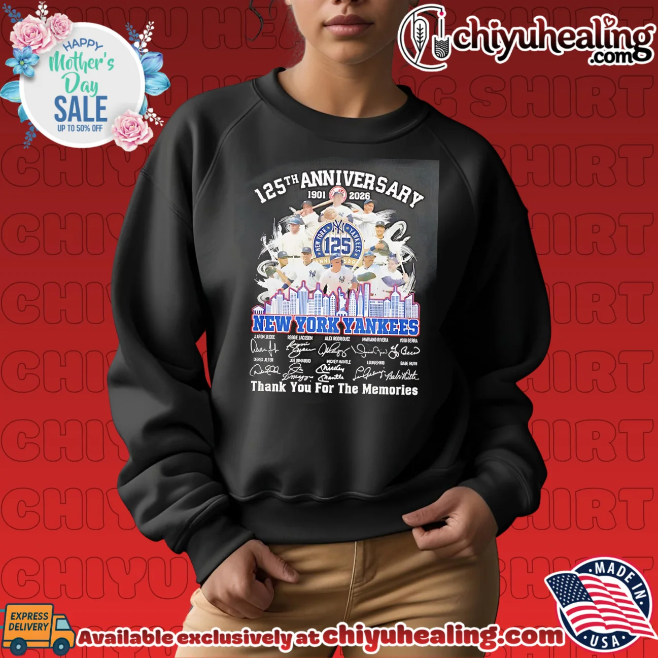 New York Yankees 125th Anniversary thank you for the memories signature masterpiece shirt & hoodie - Premium Streetwear New York Yankees 125th Anniversary thank you for the memories signature