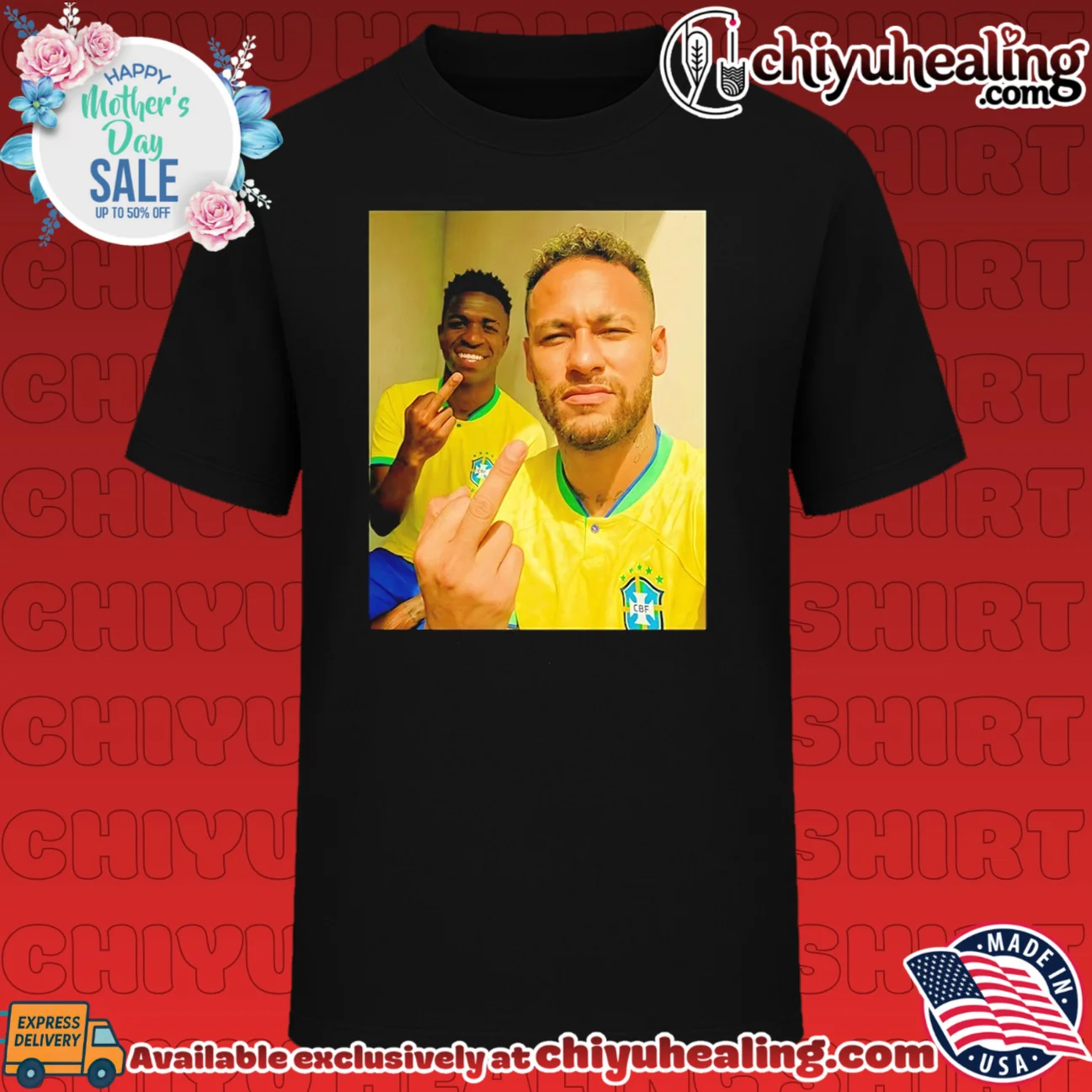 Neymar and Vinícius Júnior Brazil National Football Team Middle Finger shirt & hoodie