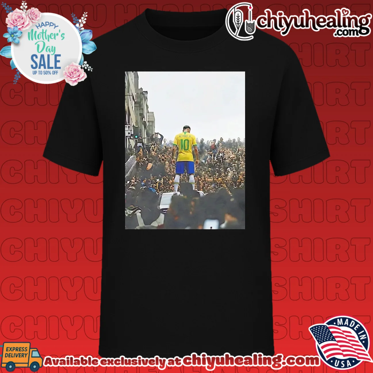 Neymar Jr facing crowd portrait shirt & hoodie