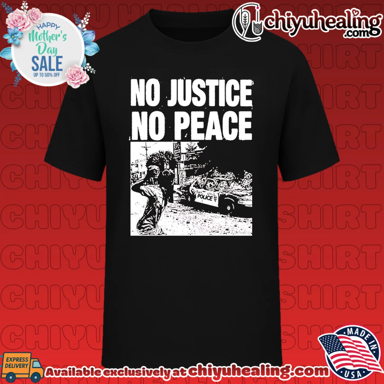 No Justice No Peace ICE Police car