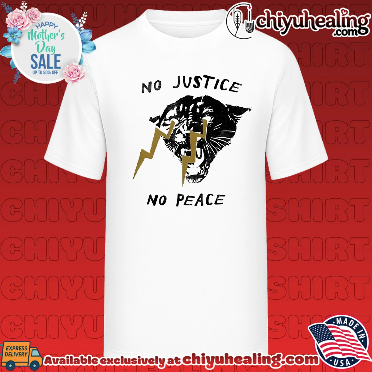 No Justice No Peace Panther Lightning Bolt shirt & hoodie