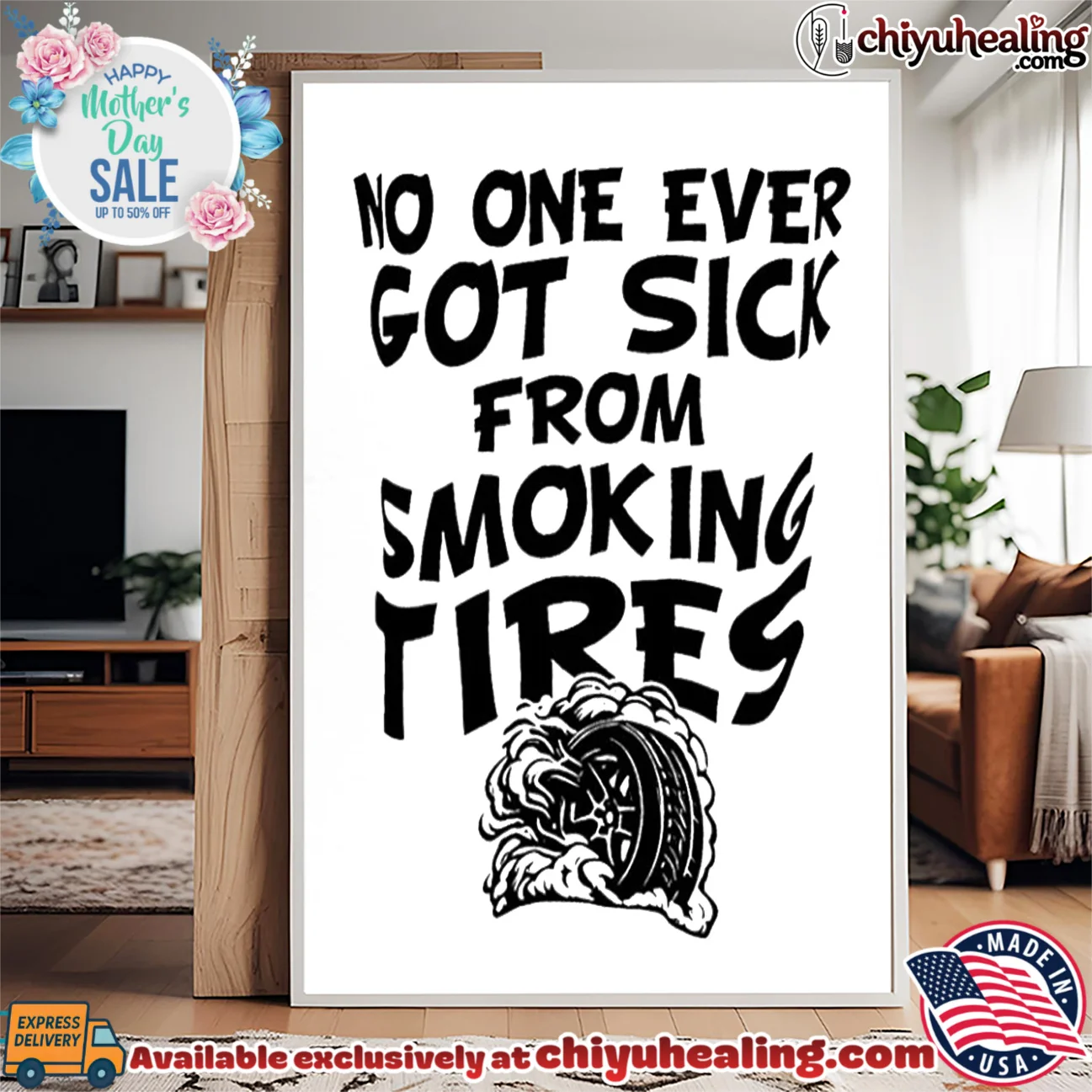 No one ever got sick from smoking tires shirt retro shirt & hoodie - New Arrival No one ever got sick from smoking tires shirt