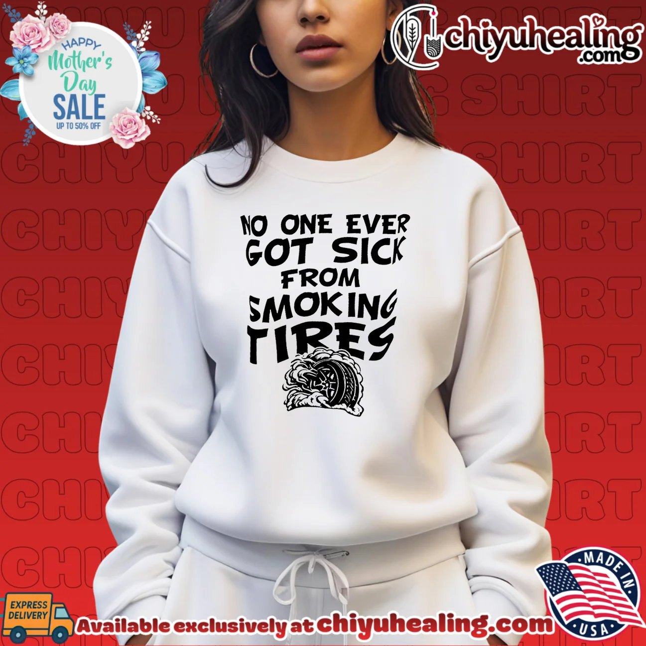 No one ever got sick from smoking tires shirt retro shirt & hoodie - New Arrival No one ever got sick from smoking tires shirt