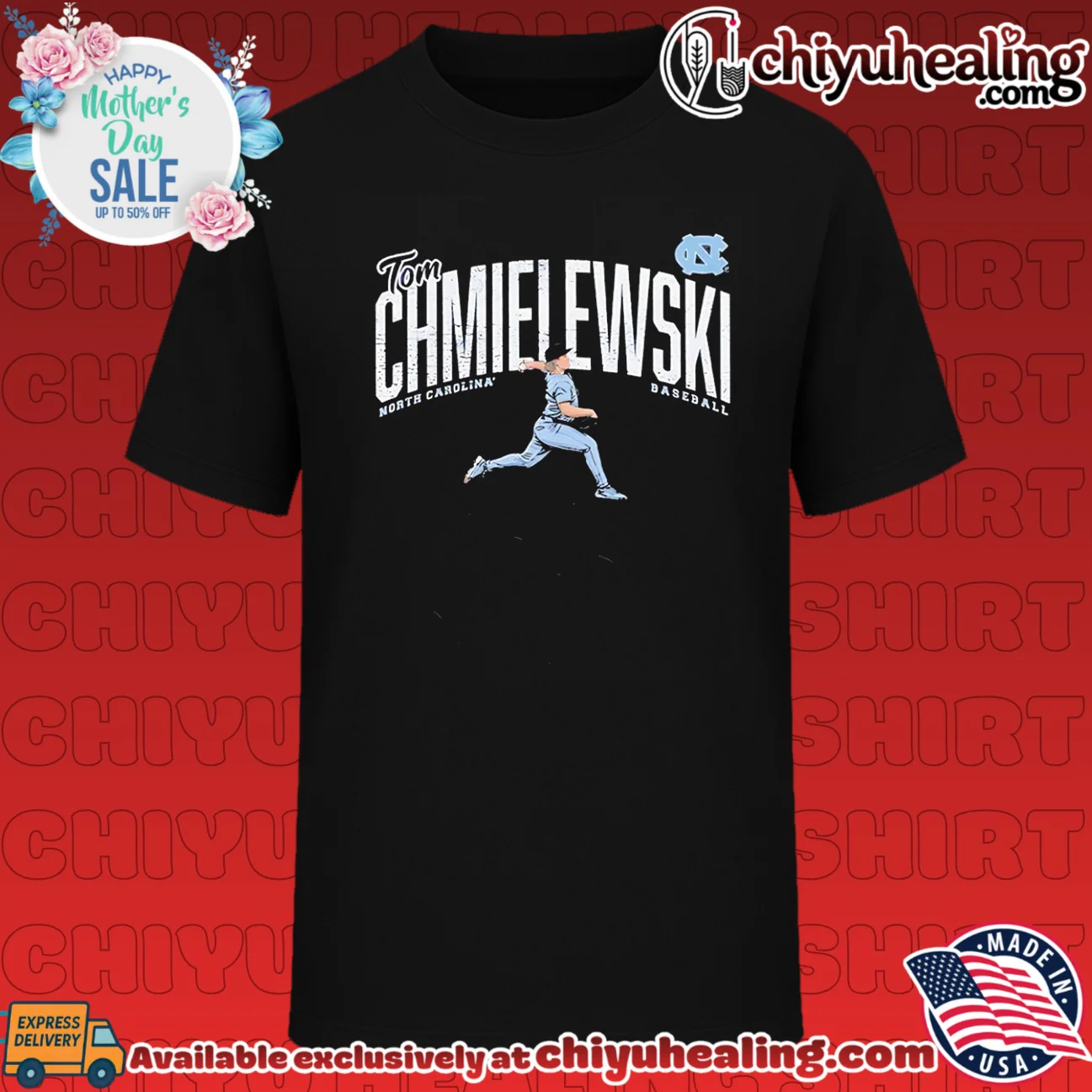 North Carolina Baseball Tom Chmielewski running pose