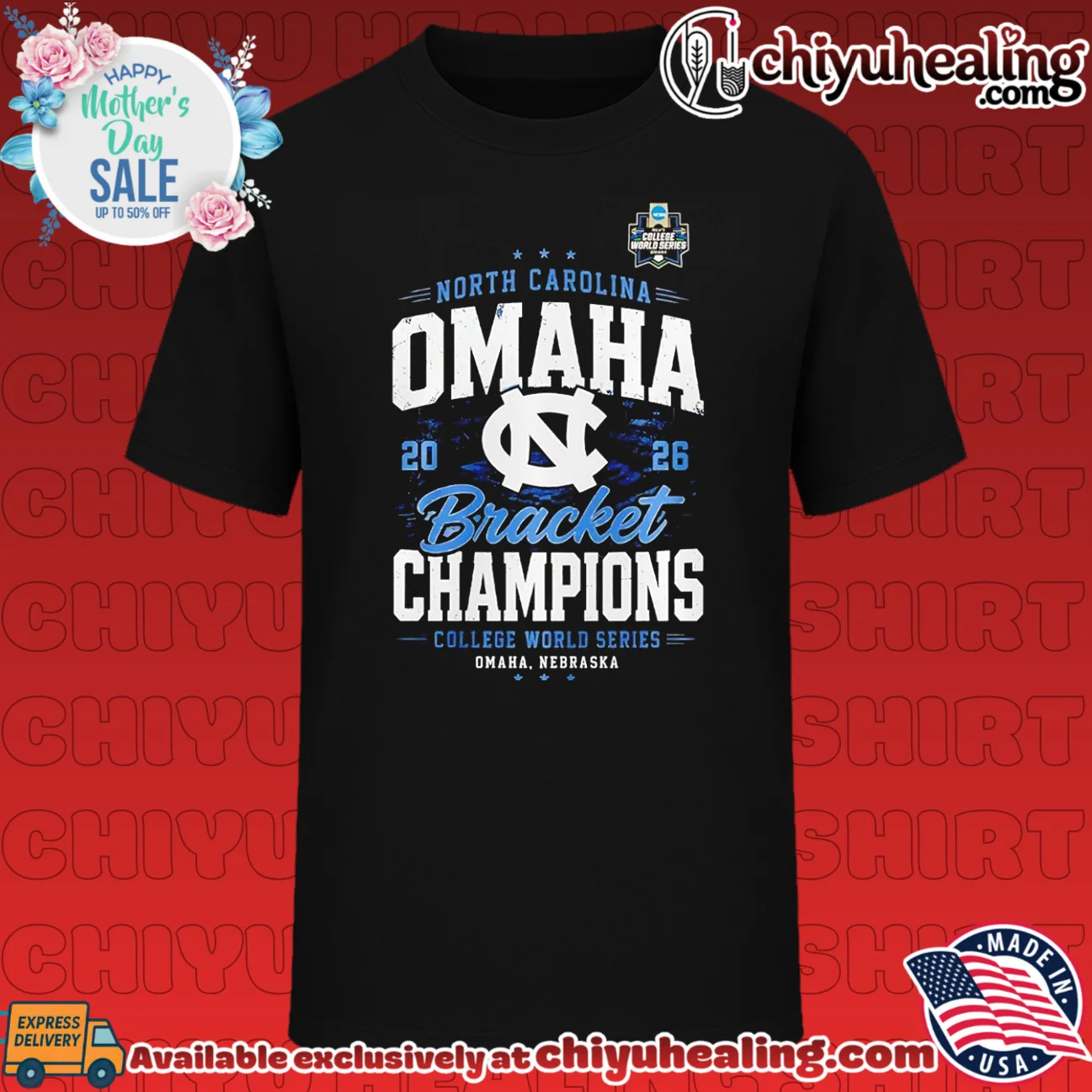 North Carolina Tar Heels 2026 CWS OMAHA Bracket Champions