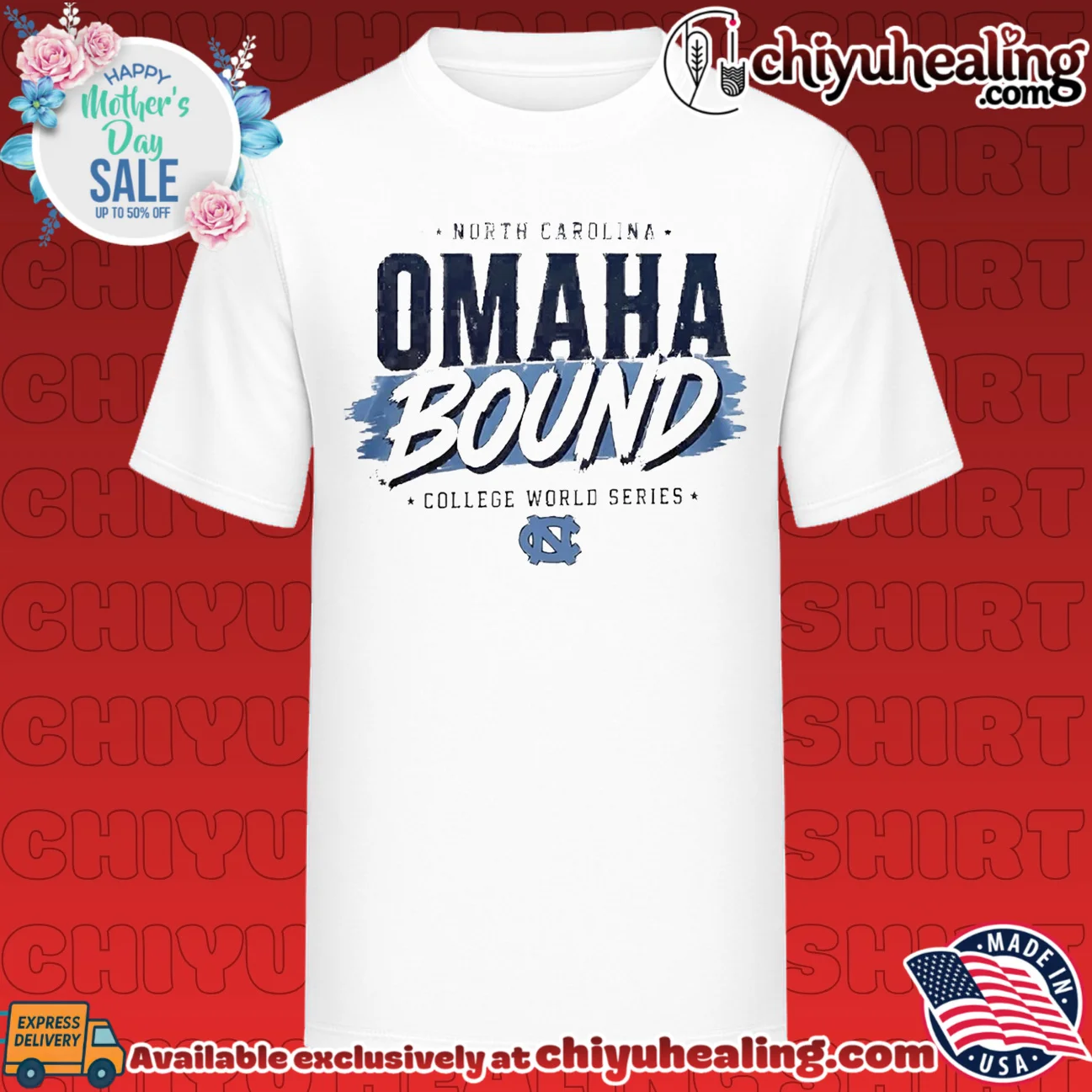 North Carolina Tar Heels 2026 Men's College World Series Omaha Bound shirt