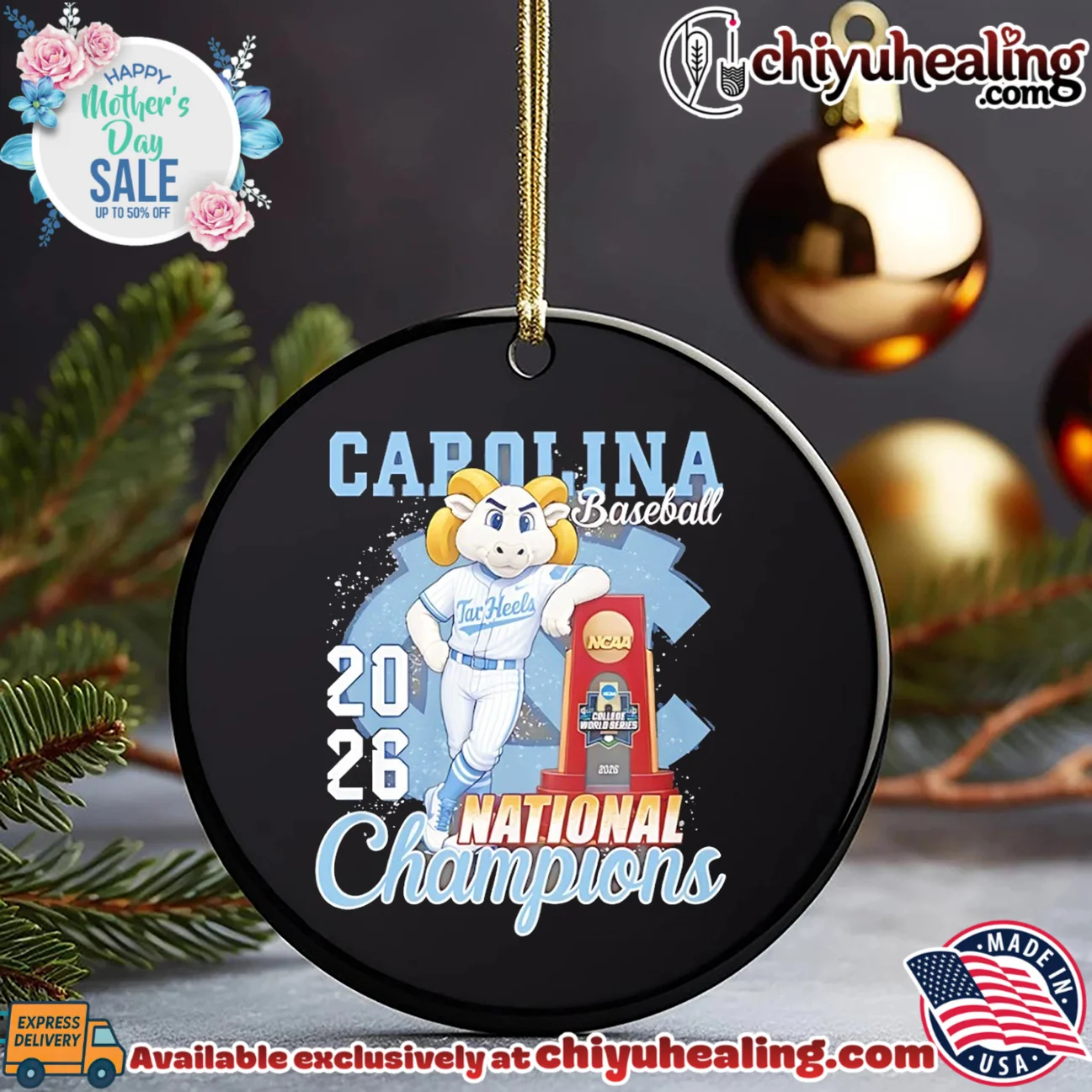 North Carolina Tar Heels 2026 NCAA Baseball Championship mascot shirt & hoodie North Carolina Tar Heels 2026 NCAA Baseball Championship mascot shirt & hoodie