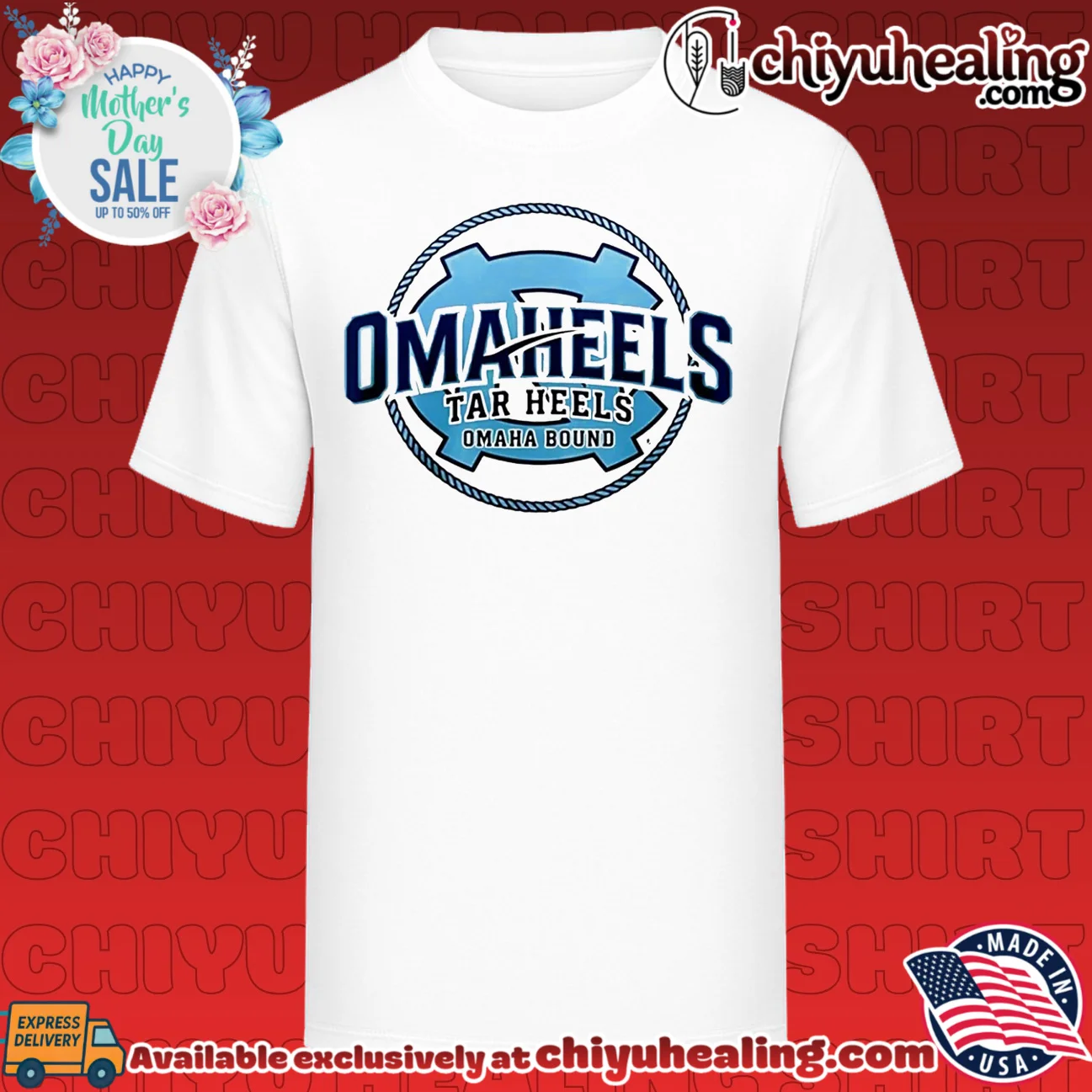 North Carolina Tar Heels 2026 Welcome To Omaha Bound logo