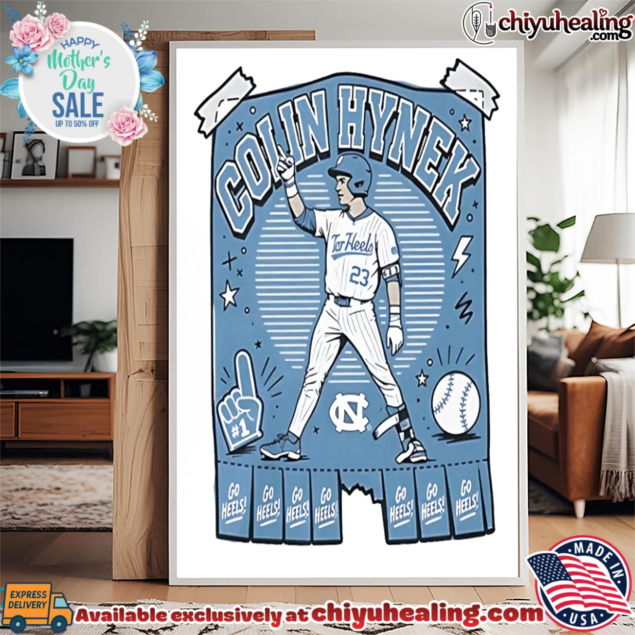 North Carolina Tar Heels Colin Hynek posing graphic original shirt & hoodie | IP Merchandise North Carolina Tar Heels Colin Hynek posing graphic
