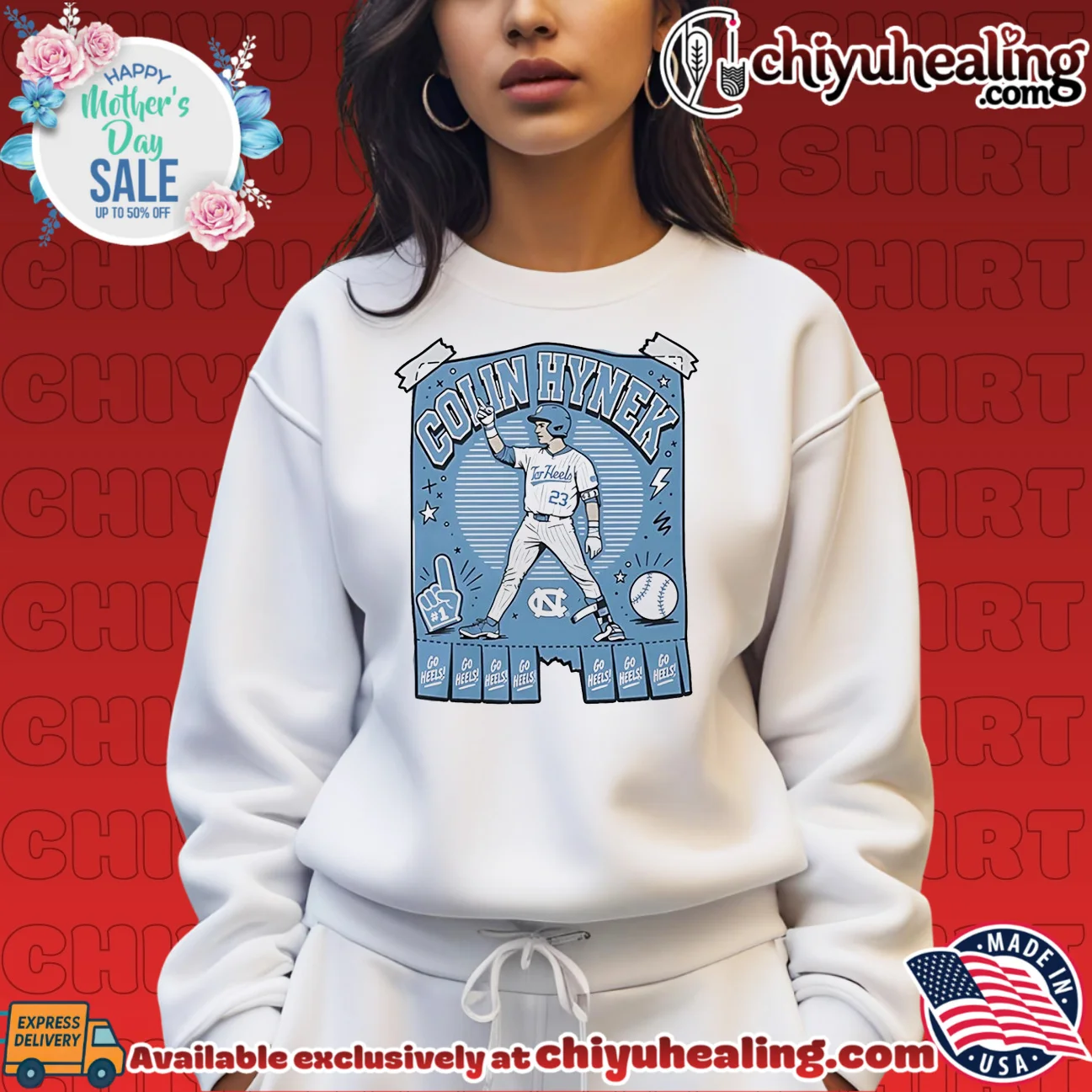 North Carolina Tar Heels Colin Hynek posing graphic original shirt & hoodie | IP Merchandise North Carolina Tar Heels Colin Hynek posing graphic