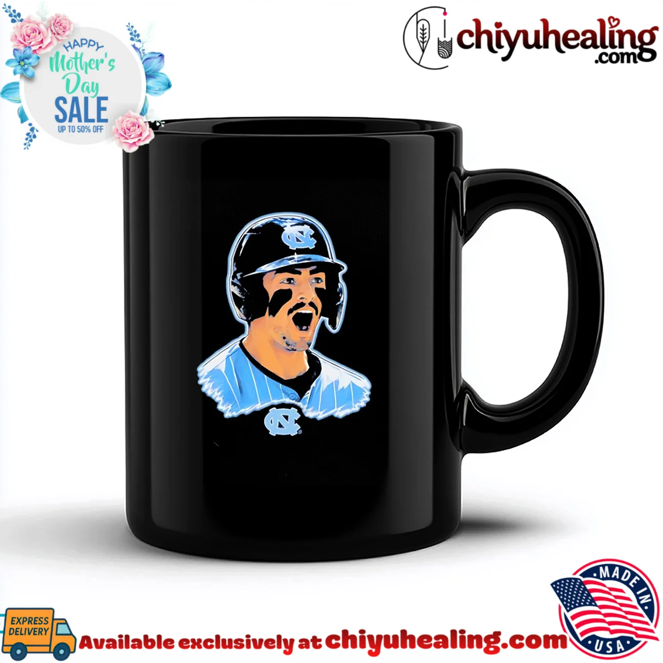 North Carolina Tar Heels Gavin Gallaher shouting face portrait bespoke shirt & hoodie - Ultimate Tribute Merch North Carolina Tar Heels Gavin Gallaher shouting face portrait