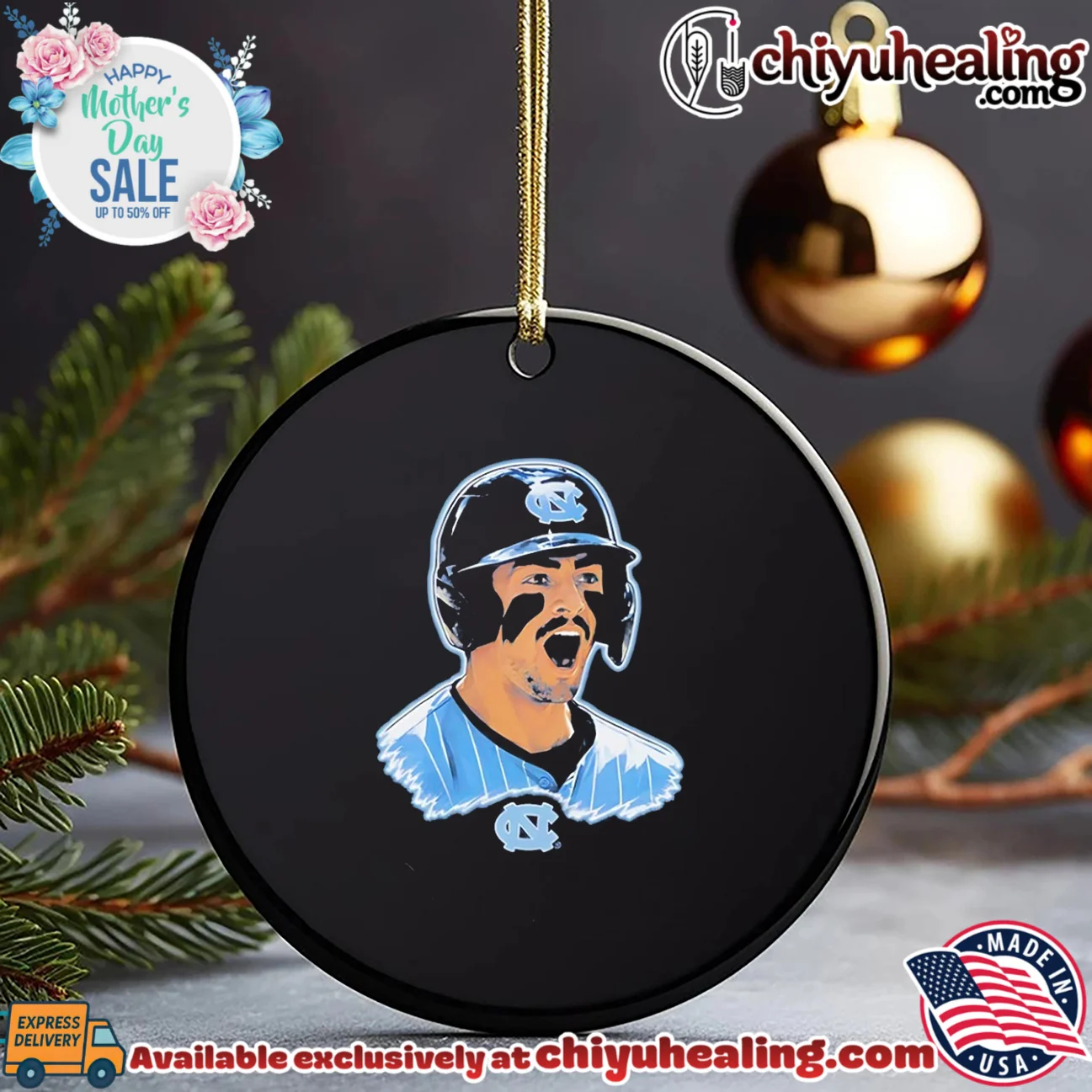 North Carolina Tar Heels Gavin Gallaher shouting face portrait bespoke shirt & hoodie - Ultimate Tribute Merch North Carolina Tar Heels Gavin Gallaher shouting face portrait