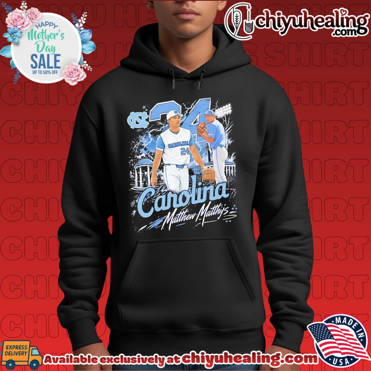 North Carolina Tar Heels Matthew Matthijs number 24 vintage shirt & hoodie North Carolina Tar Heels Matthew Matthijs number 24 vintage shirt & hoodie