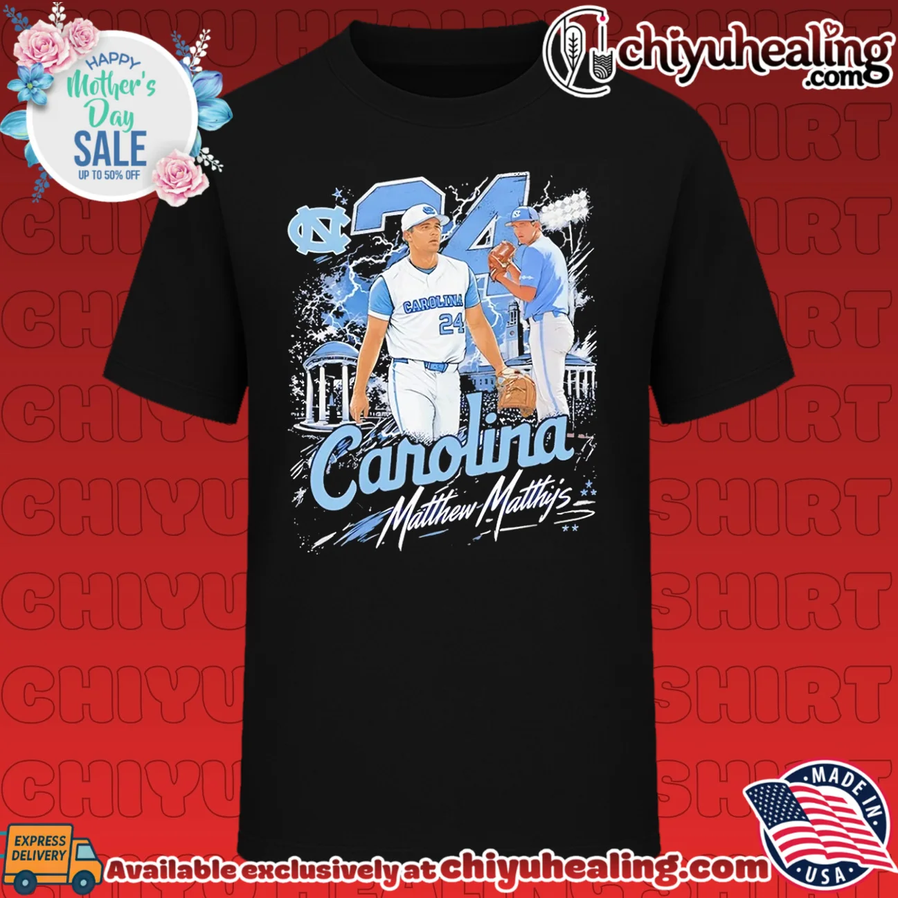 North Carolina Tar Heels Matthew Matthijs number 24 vintage shirt & hoodie
