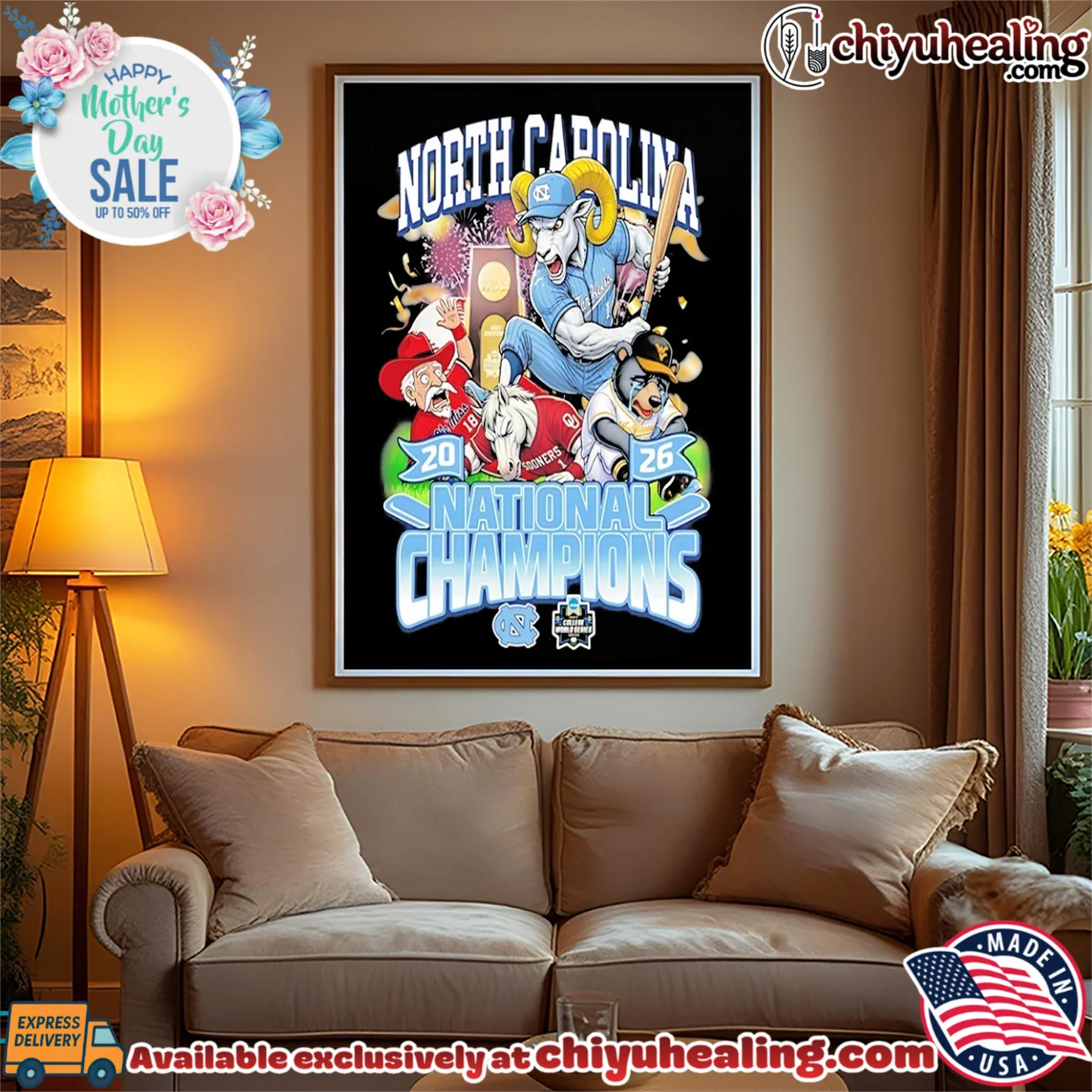North Carolina Tar Heels National Champions 2026 mascot shirt & hoodie North Carolina Tar Heels National Champions 2026 mascot shirt & hoodie