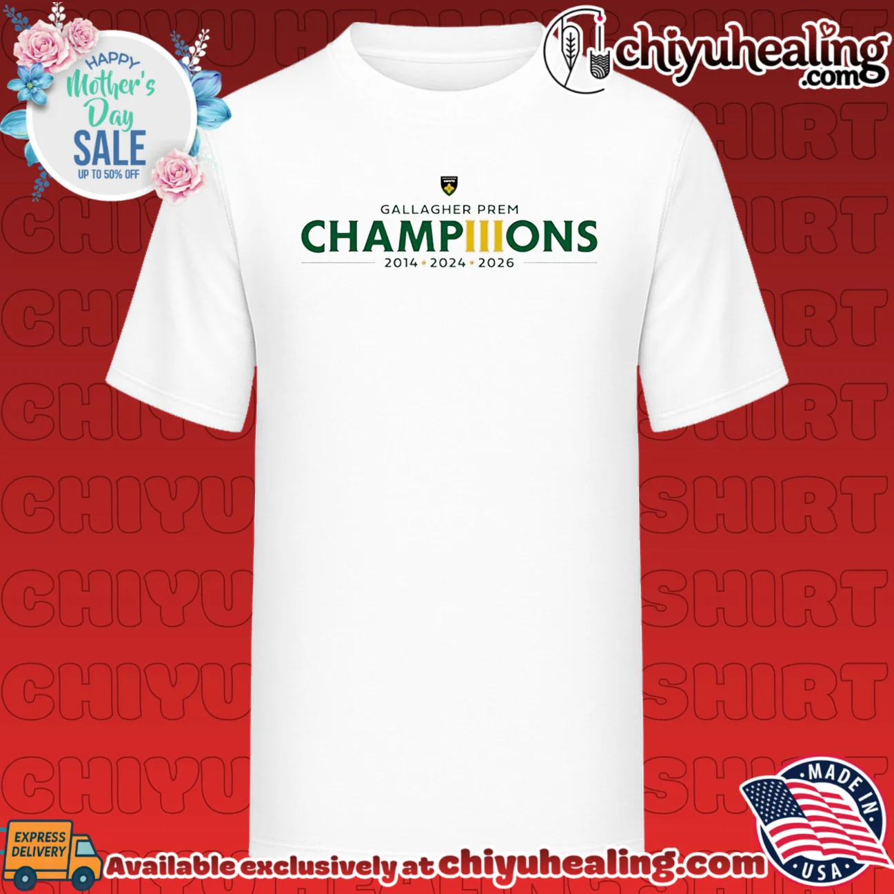 Northampton Saints Gallagher Prem Champions 2014 2024 2026 shirt & hoodie