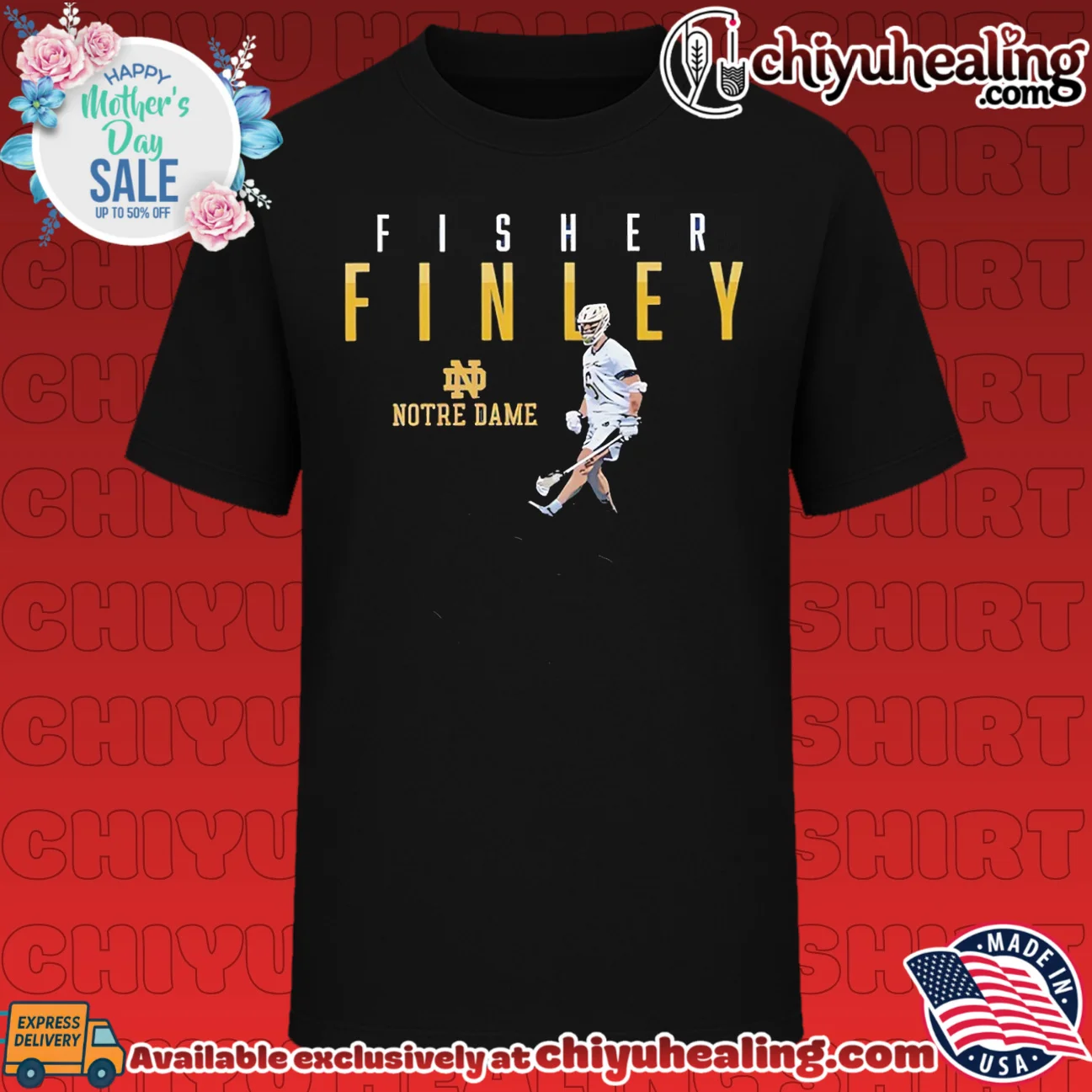 Notre Dame lacrosse Fisher Finley walking vintage