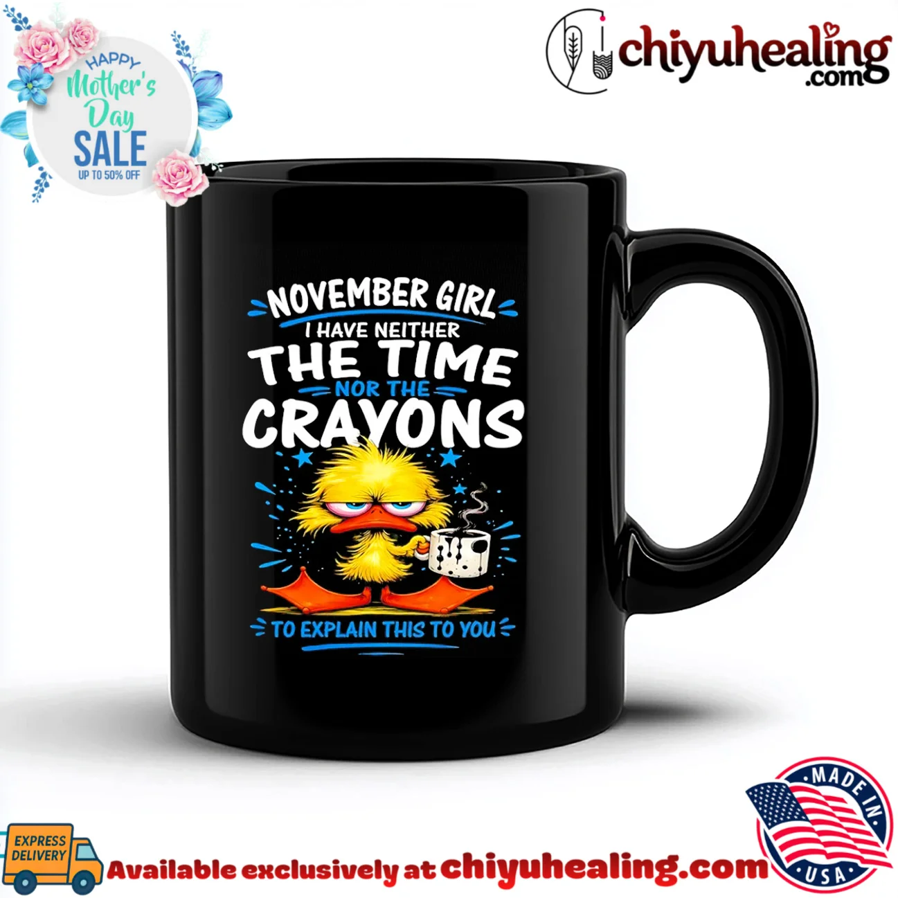 November girl I have neither the time nor the crayons to explain this to you cartoon duck epic shirt & hoodie - The Fan Collection November girl I have neither the time nor the crayons to explain this to you cartoon duck