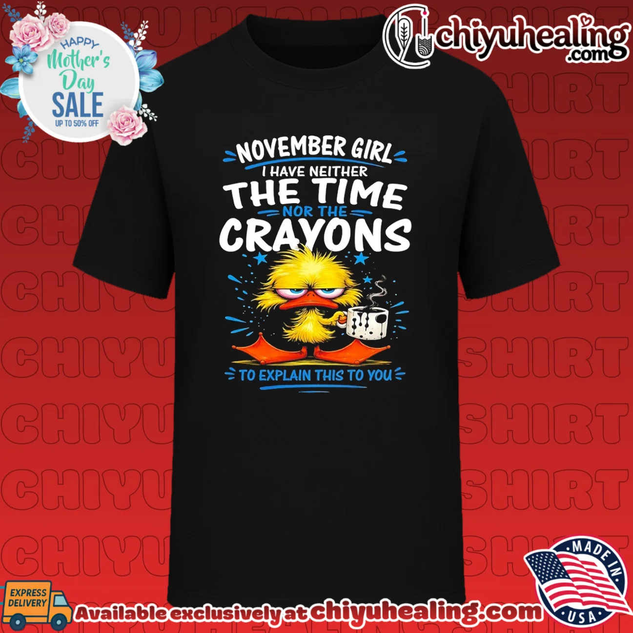 November girl I have neither the time nor the crayons to explain this to you cartoon duck