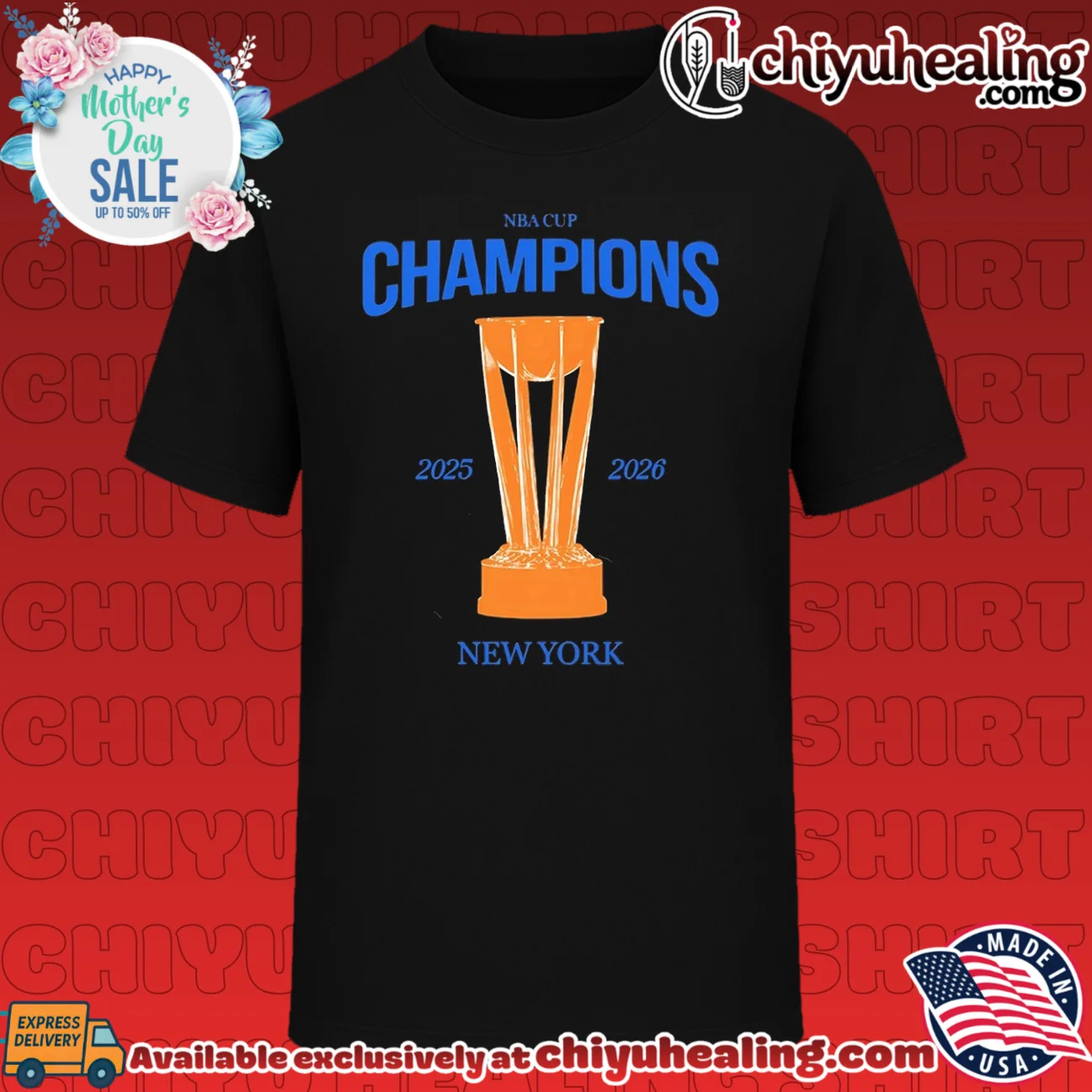 NY Basketball Orange & Blue Cup Champions 2025 2026 trophy