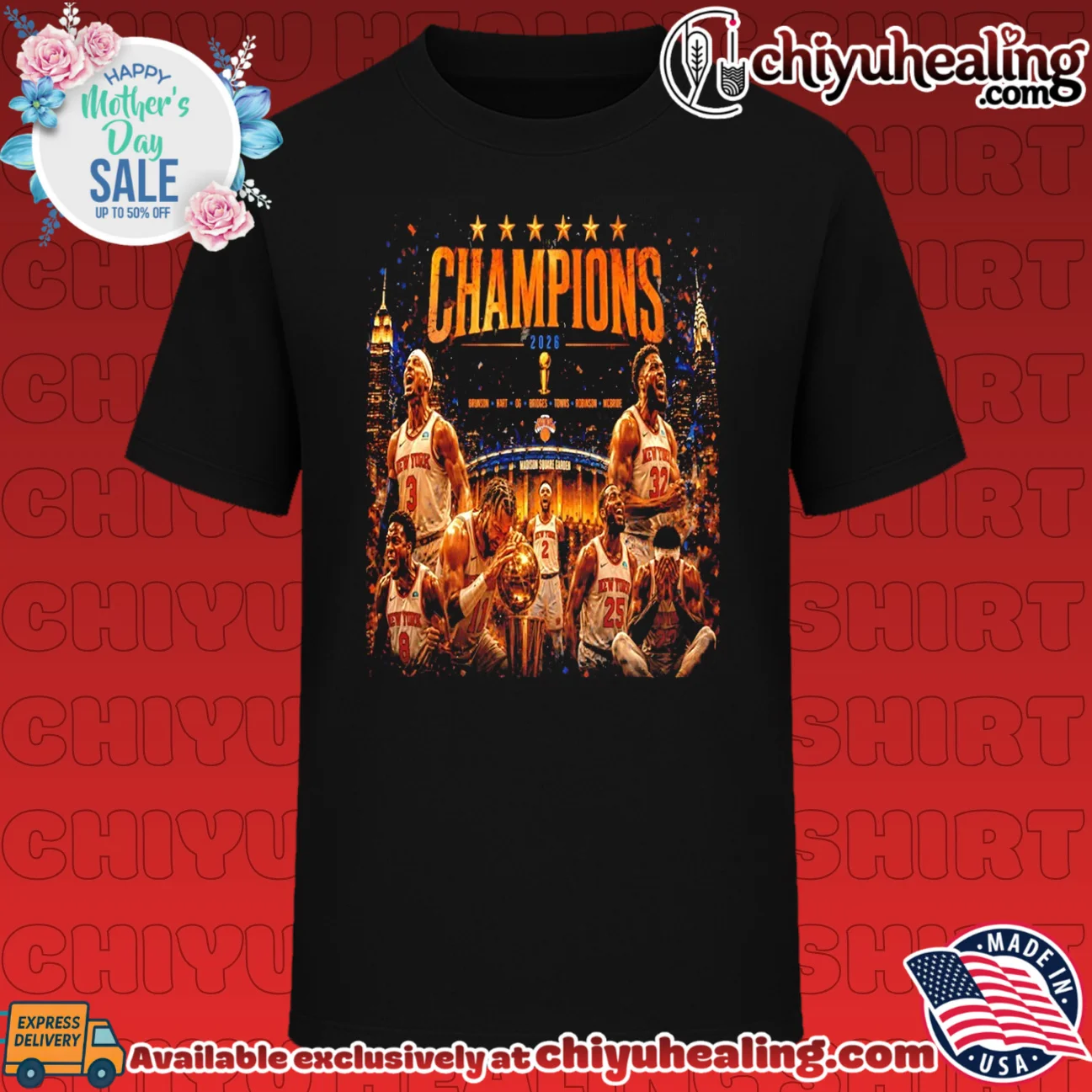 NY Knicks Champions 2026 poster