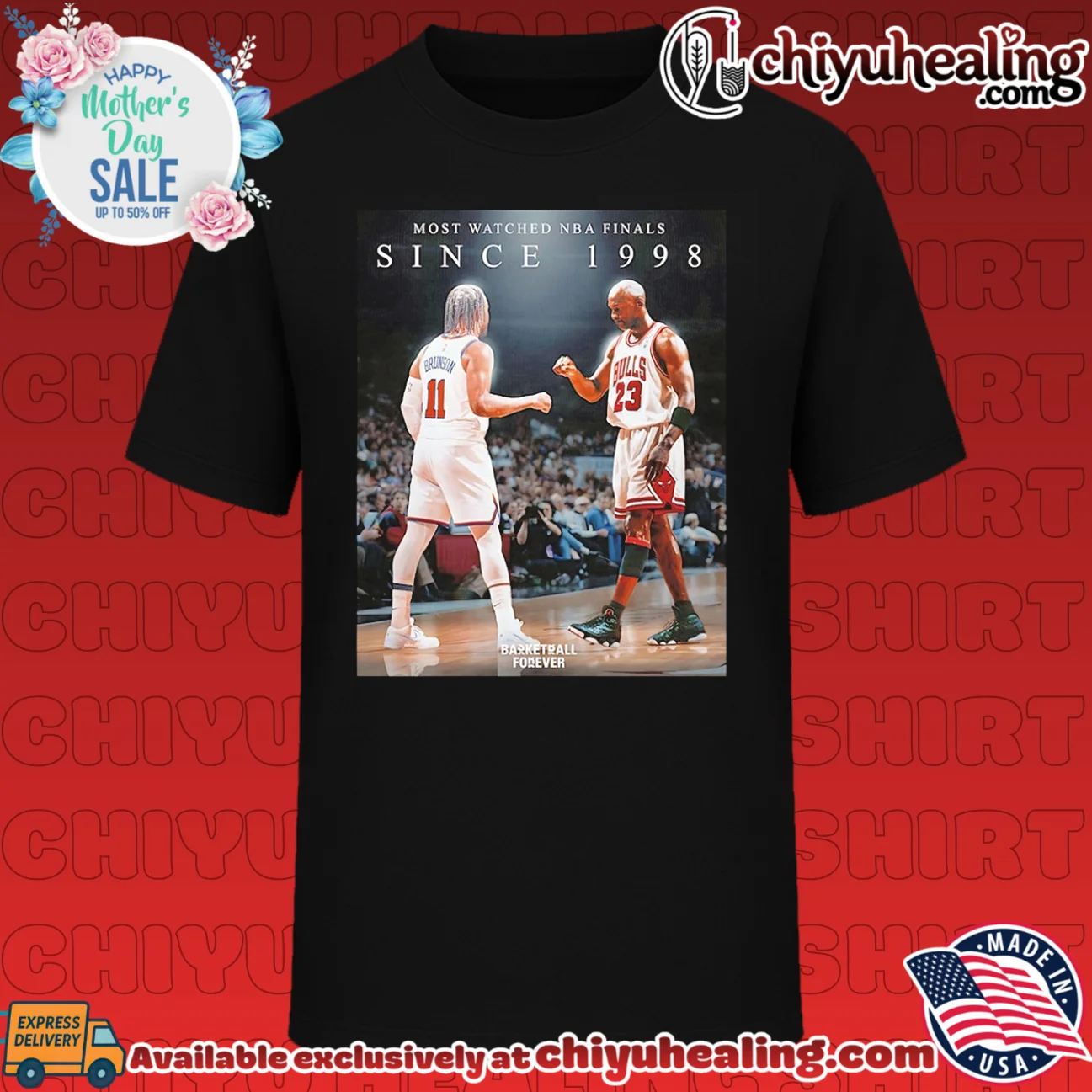 NY Knicks Jalen Brunson and Chicago Bulls Michael Jordan