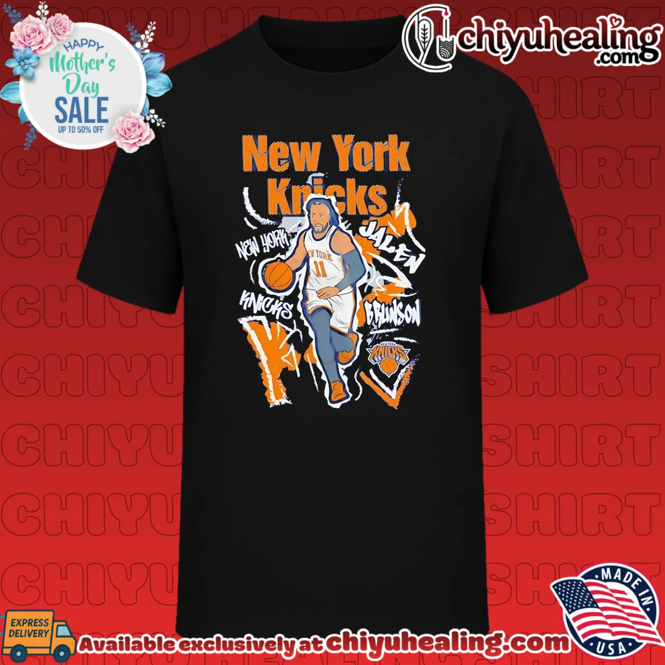 Ny Knicks Jalen Brunson chalked up running pose