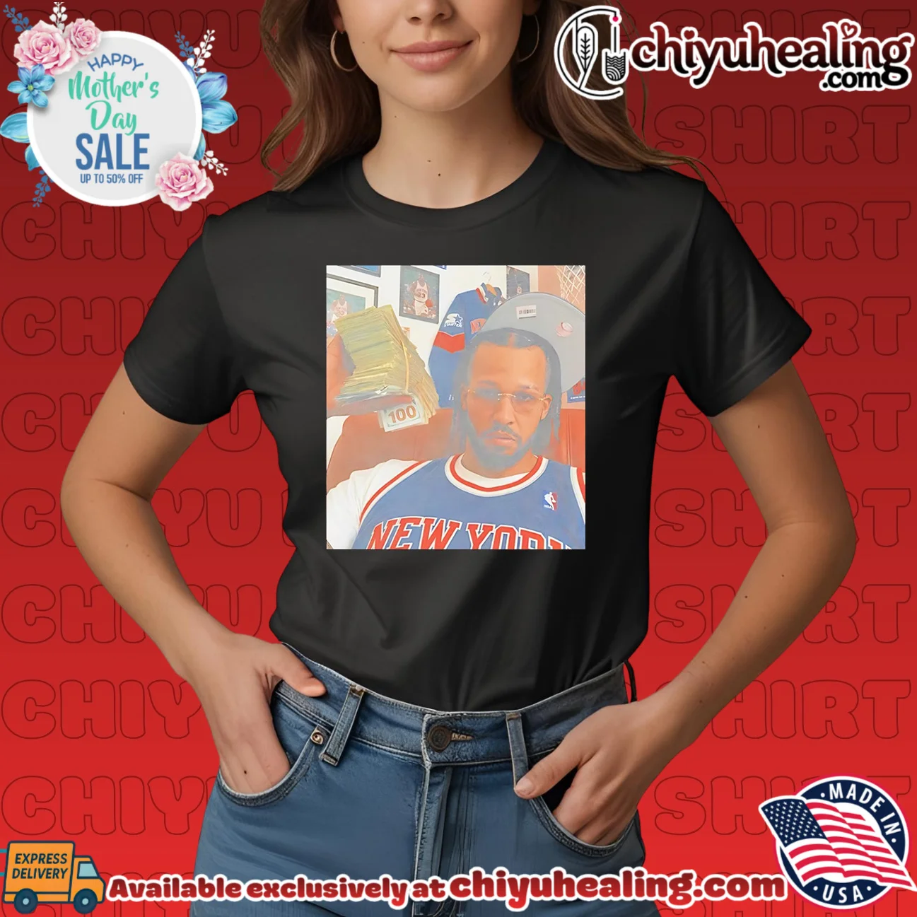 NY Knicks Jalen Brunson holding cash vintage prime shirt & hoodie | Official Style Drop NY Knicks Jalen Brunson holding cash vintage