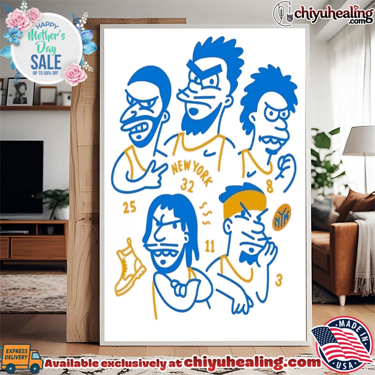Ny Knicks Jalen Brunson julius randle og Anunoby donte divincenzo Josh Hart cartoon shirt & hoodie Ny Knicks Jalen Brunson julius randle og Anunoby donte divincenzo Josh Hart cartoon