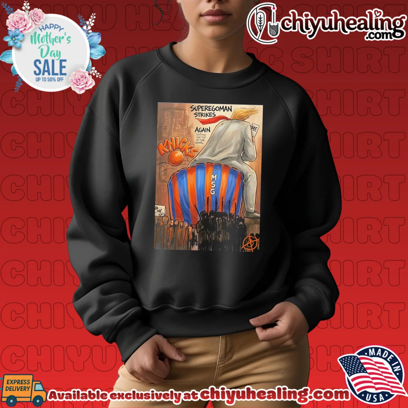 NY Knicks superegoman strikes again shittin on top of the whirl epic shirt & hoodie | Aesthetic Apparel NY Knicks superegoman strikes again shittin on top of the whirl
