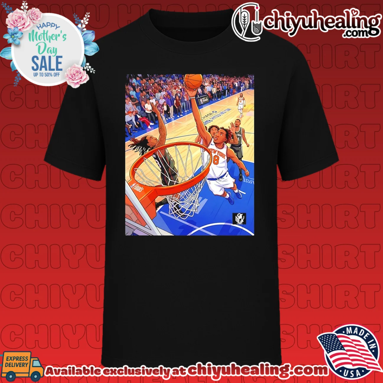 NY Knicks vs San Antonio Spurs NBA Finals OG playing moment comic style