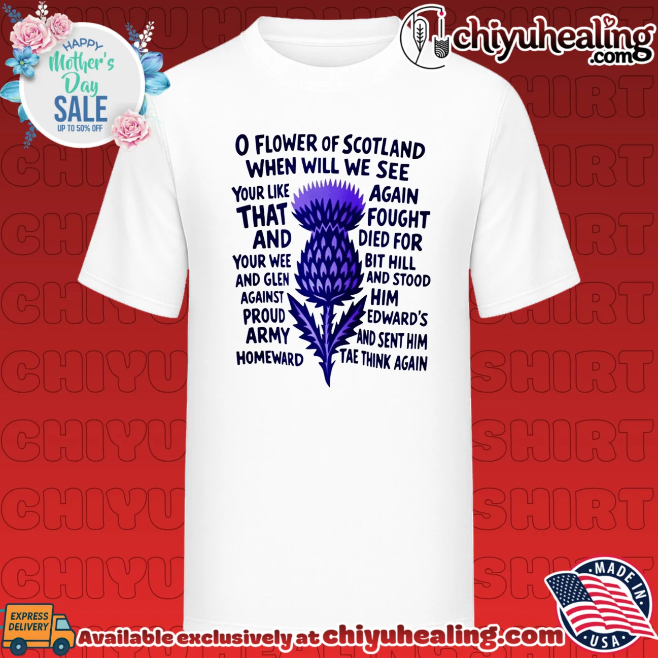 O Flower of Scotland Thistle Scottish shirt & hoodie