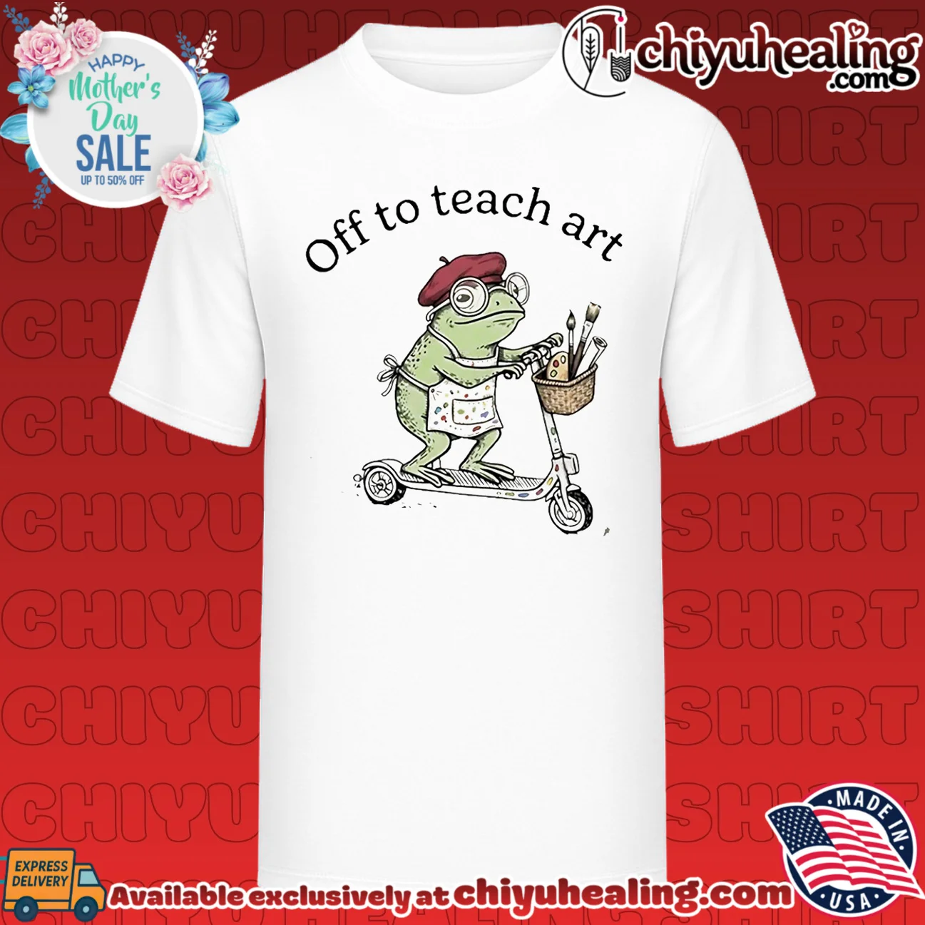 Off to teach art frog