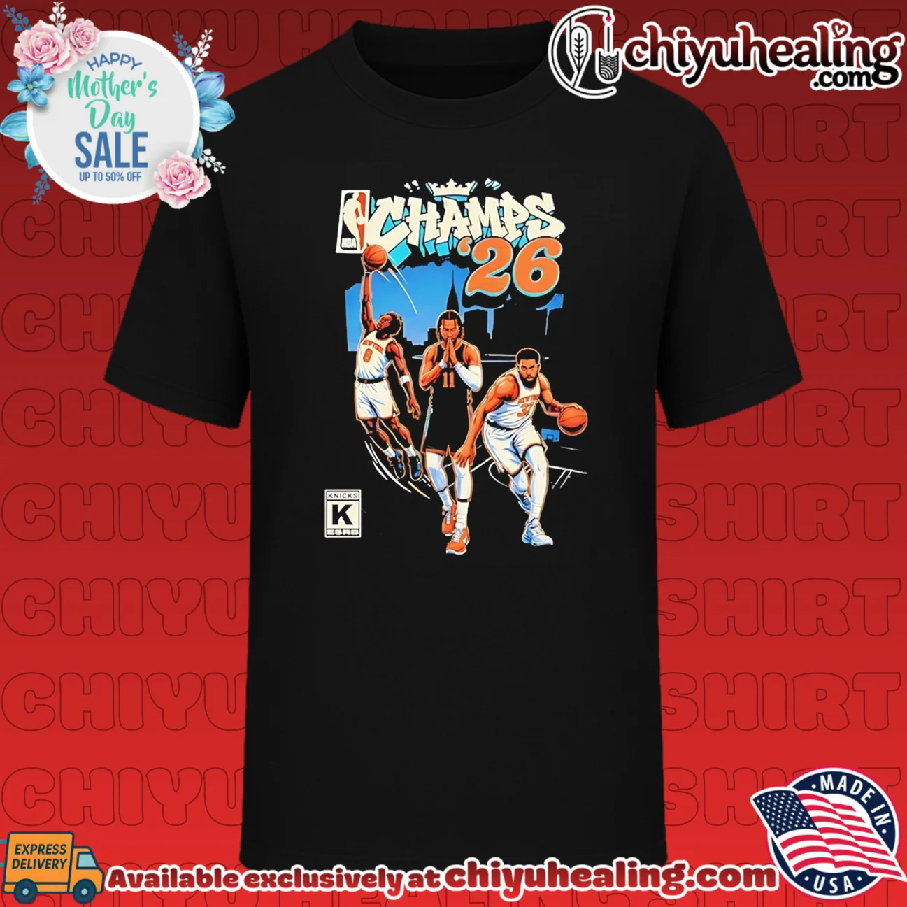 OG Anunoby Jalen Brunson Karl Anthony Towns New York Knicks NBA Champs 2026