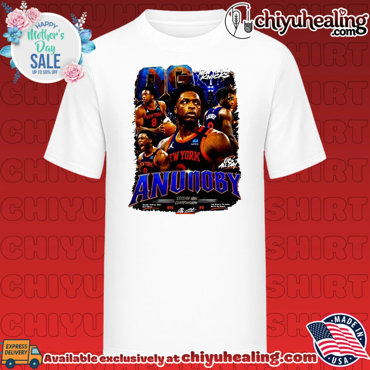 OG Anunoby New York Knicks Defense Wins Championships graphic